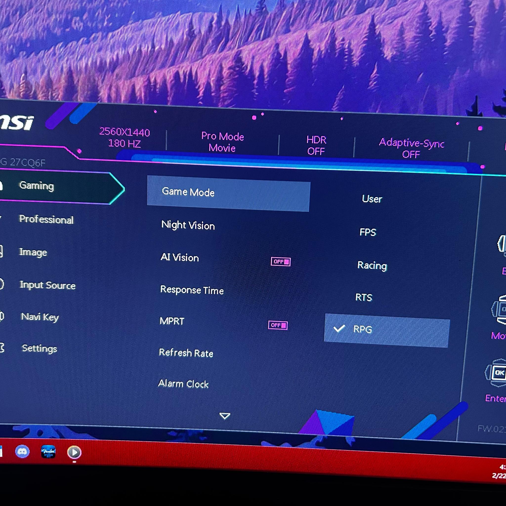 MSI 27" 2K WQHD (2560 x 1440) 180Hz Curved Screen Gaming Monitor (MAG 27CQ6PF)