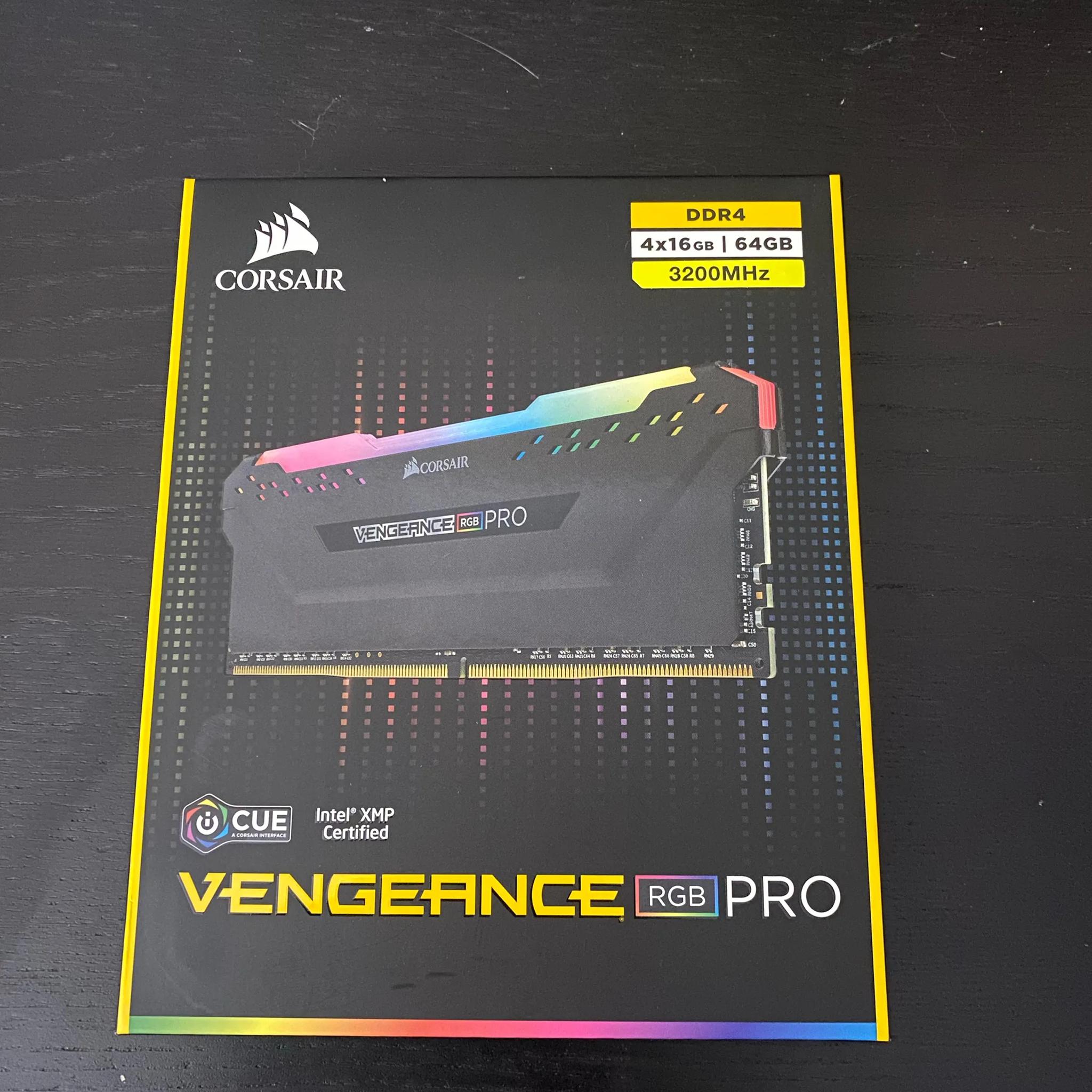 BNIB Corsair Vengeance RGB Pro 64GB (4x16) 3200Mhz