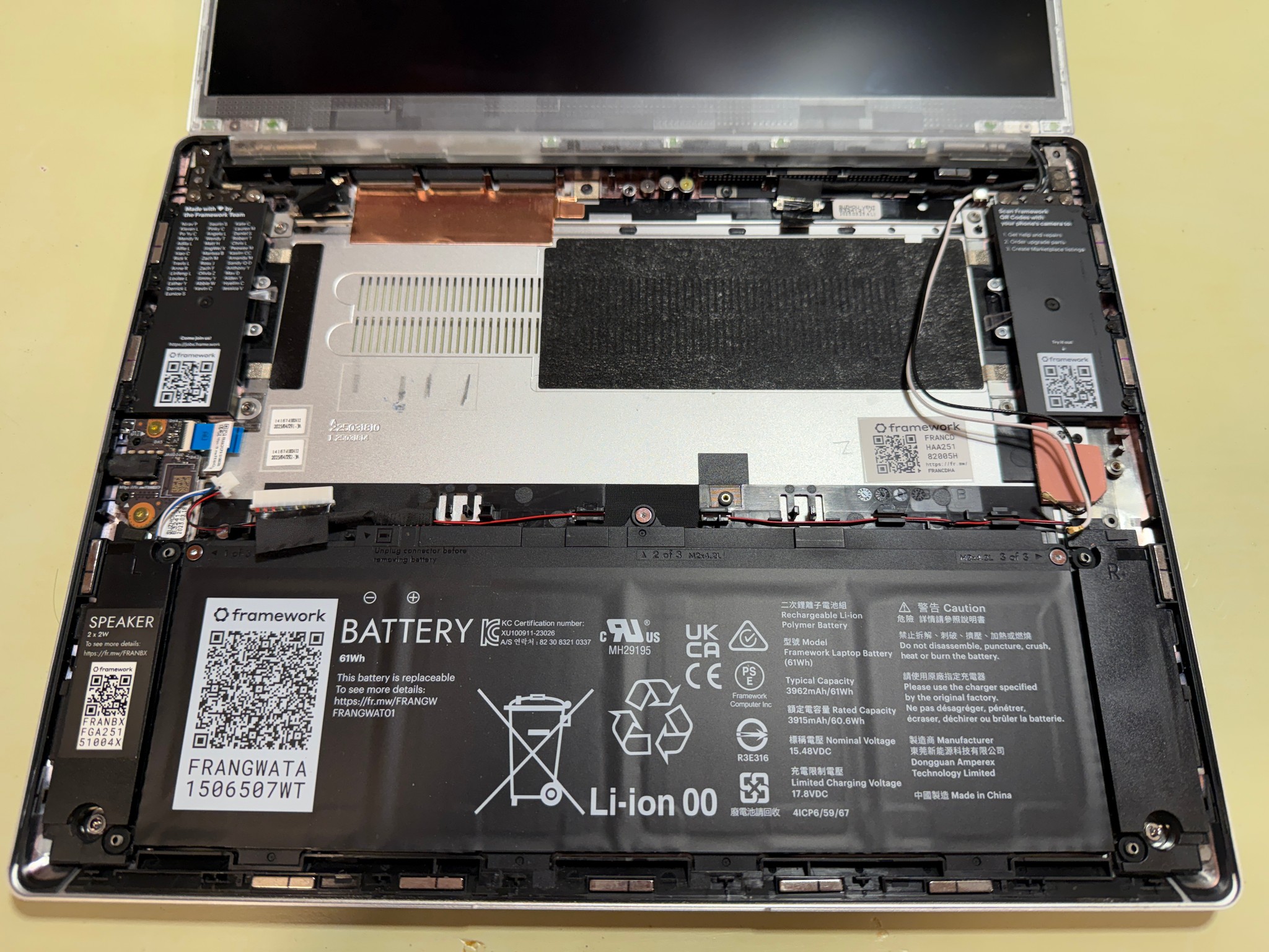 Framework 13" Laptop - Chassis, no mainboard