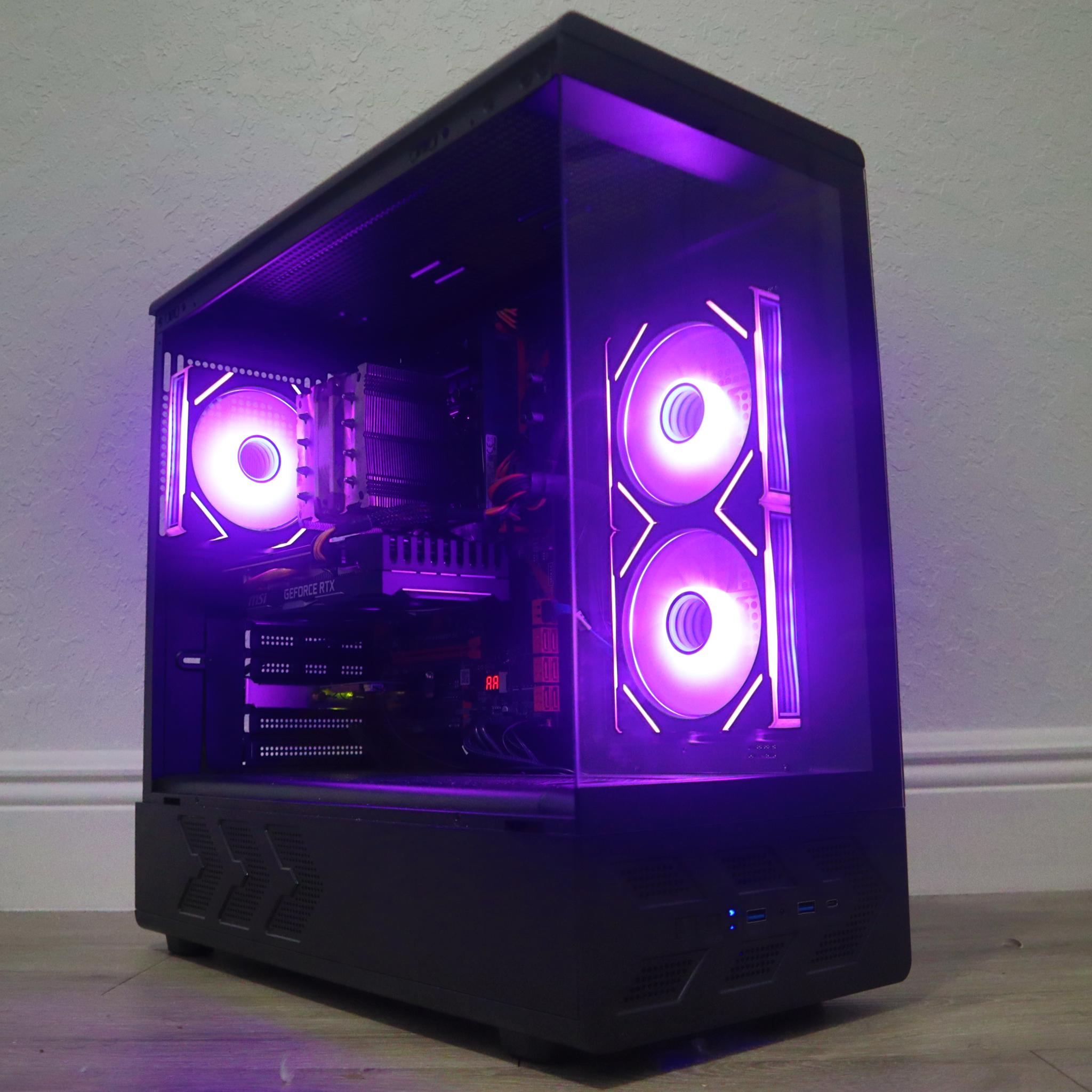 Gaming PC - RTX 2060, E5-1650 V4, 32GB DDR4, WIFI, BLUETOOTH, ARGB, BLACK, 128GB NVME SSD, 1TB HDD.
