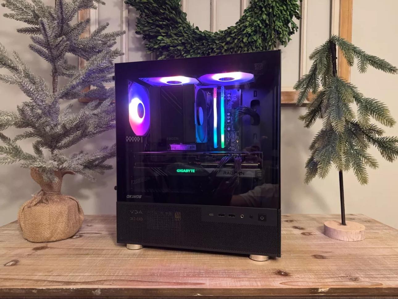 NEW Custom Gaming PC - Ryzen 7 5700X - RX 7700XT - 16GB DDR4 3600MHz - 1TB NVMe