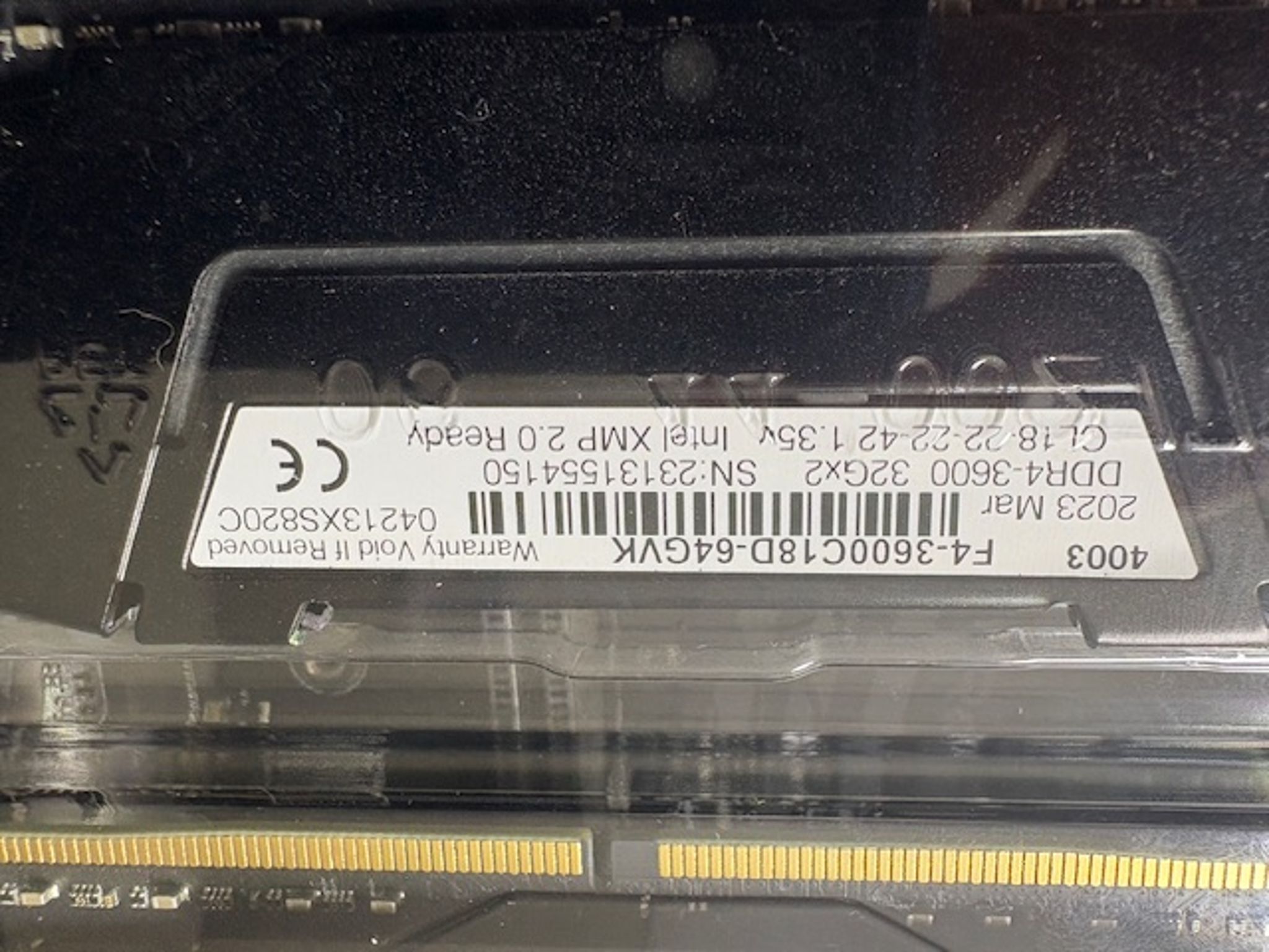 G.Skill Ripjaws V Series DDR4 3600Mhz 64GB (2X32)