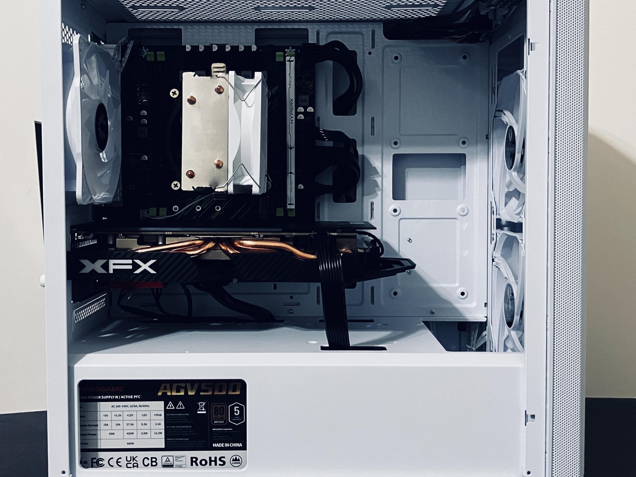 ⚡Budget White Gaming PC - Intel Xeon 8-cores ● 16GB RAM ● 512GB SSD ● AMD RX 580 8GB