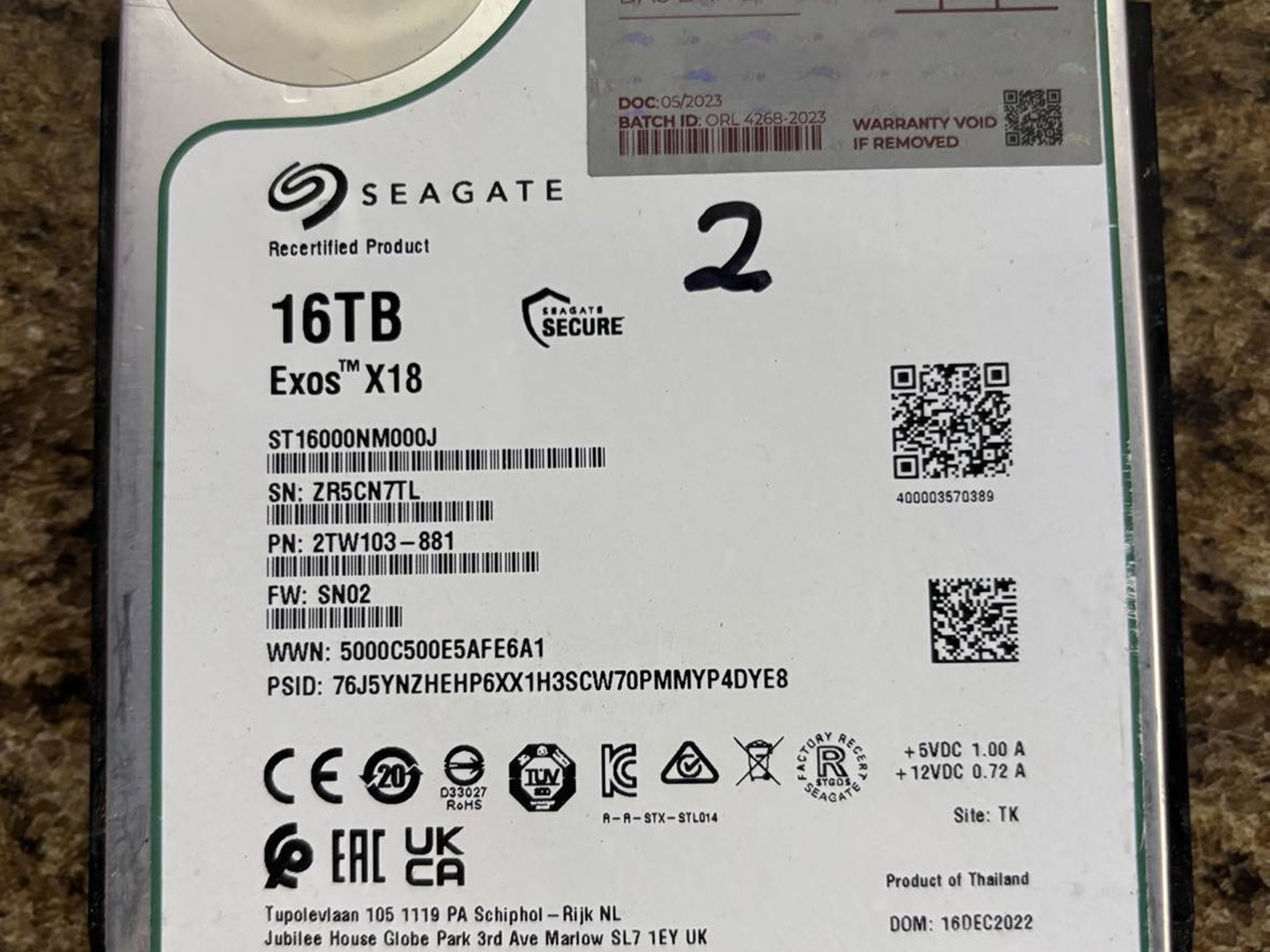 For Sale: 4 Arsenal 16TB Internal SATA Hard Drives