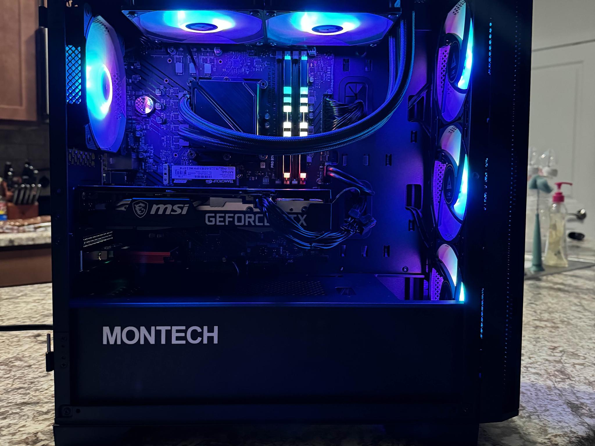 Zirconia💎 Intel 13100f 32GB DDR4 RTX 3060 Ti 1TB NVME SSD Gaming, Streaming and Content Computer