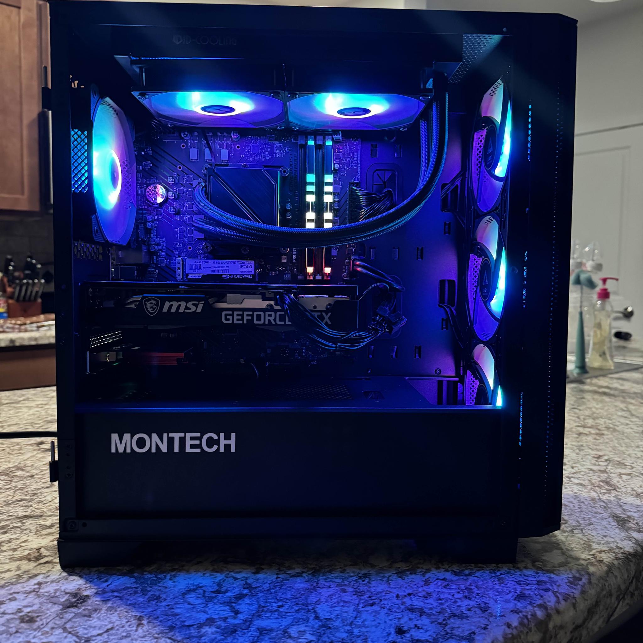 Zirconia💎 Intel 13100f 32GB DDR4 RTX 3060 Ti 1TB NVME SSD Gaming, Streaming and Content Computer