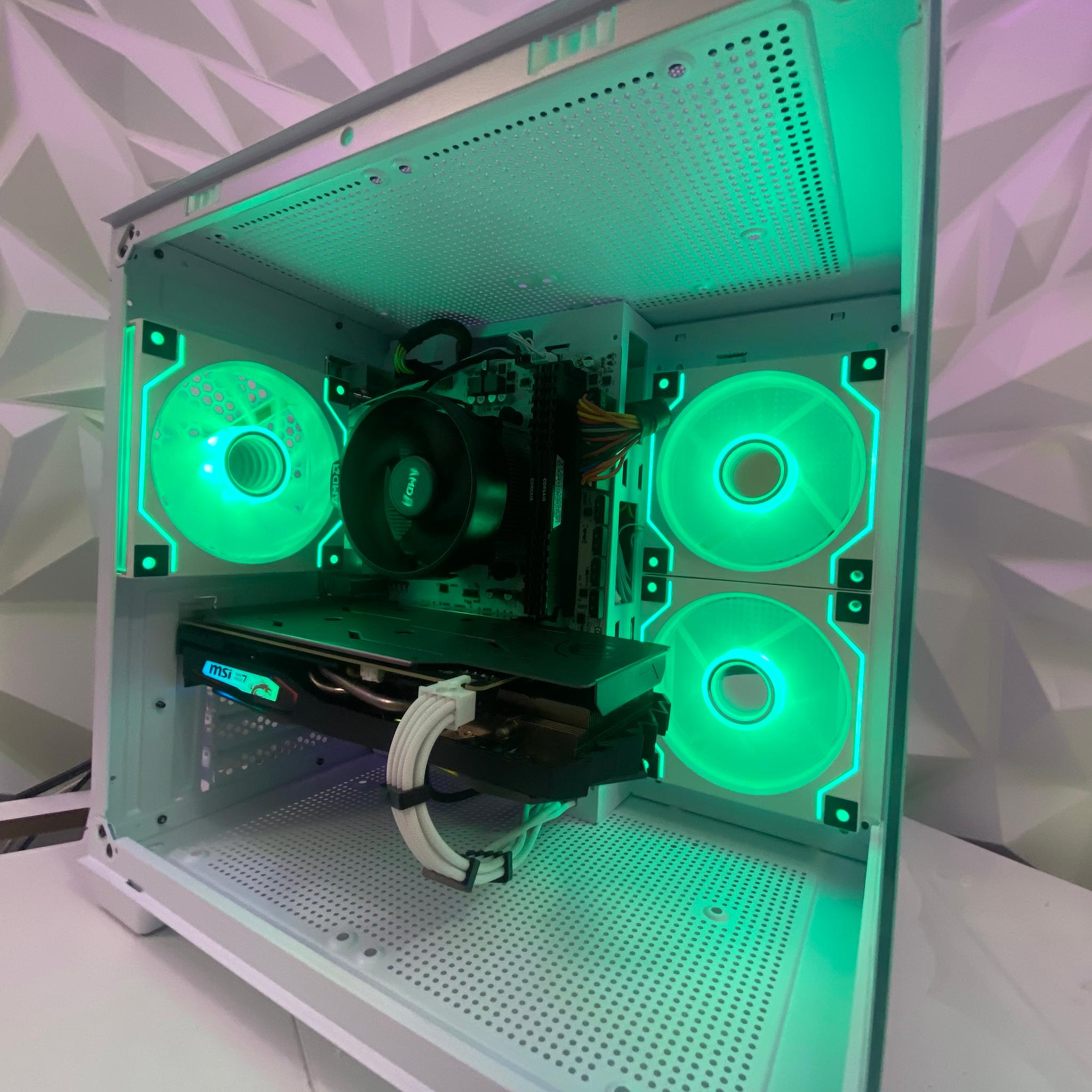 🎅🎅 White Elite Build – Ryzen 5 2600 + GTX 1660 Ti 6GB | 1080p High FPS Ready