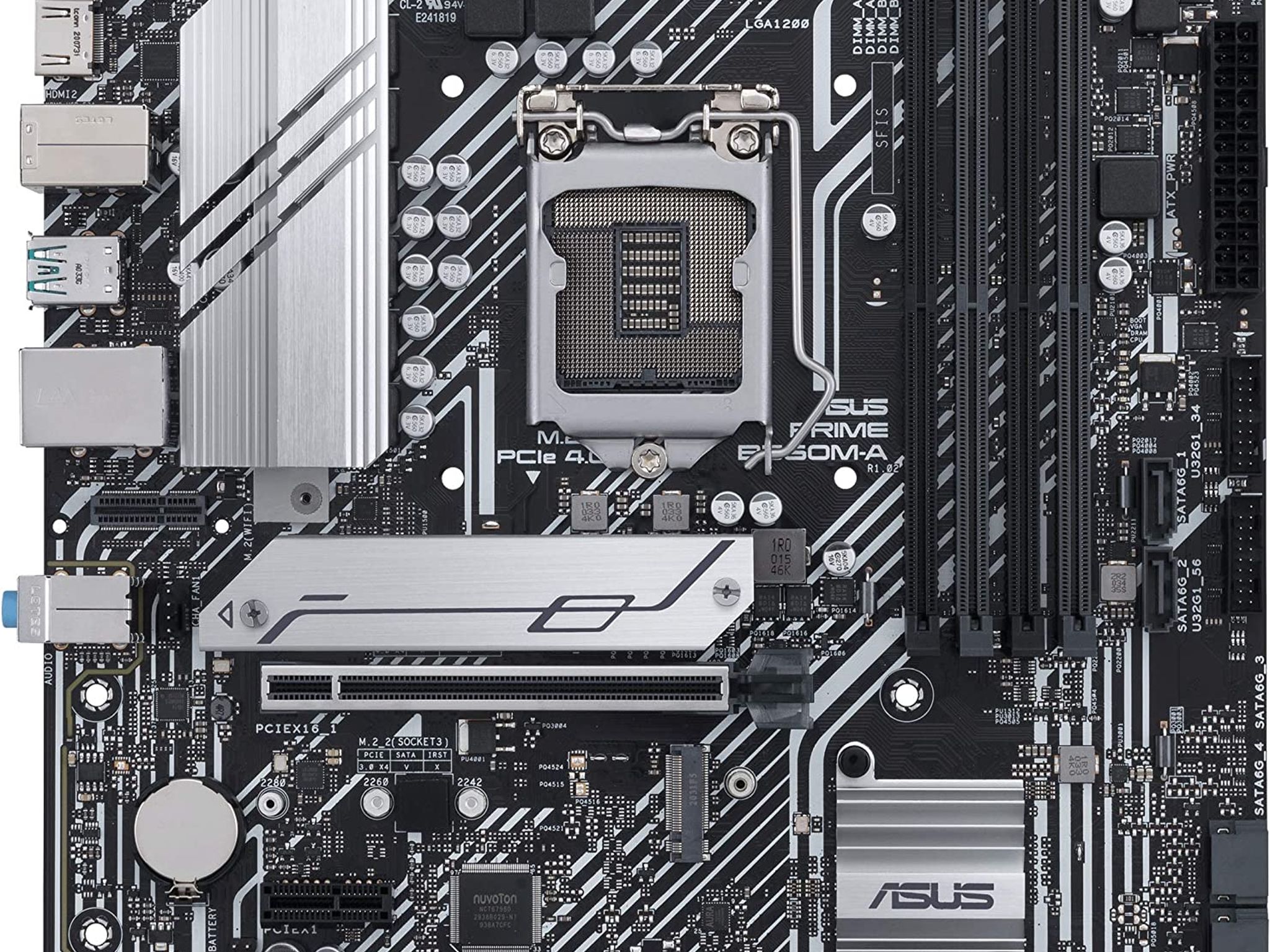 ASUS PRIME B560M-A Intel B560 LGA 1200 microATX DDR4 Desktop Motherboard
