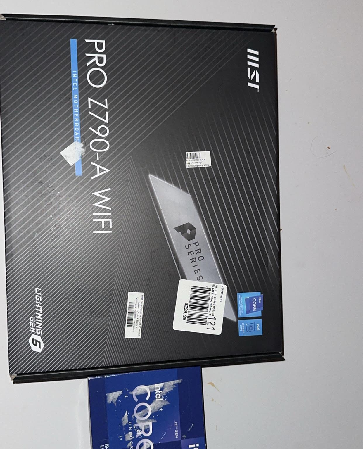 MSI Pro Z790-A Wifi with Intel i9 12900K 12th Gen
