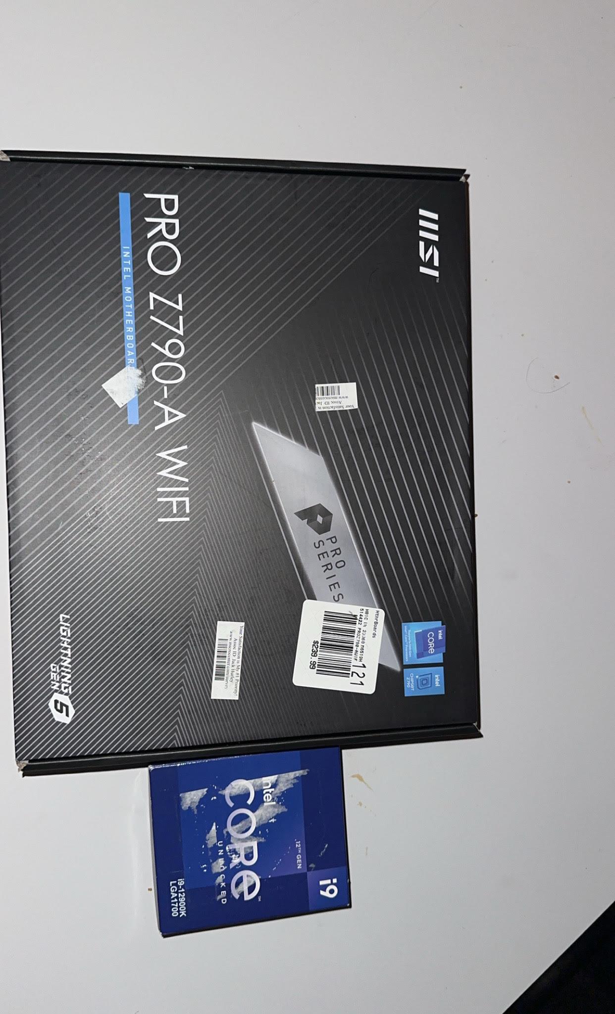MSI Pro Z790-A Wifi with Intel i9 12900K 12th Gen