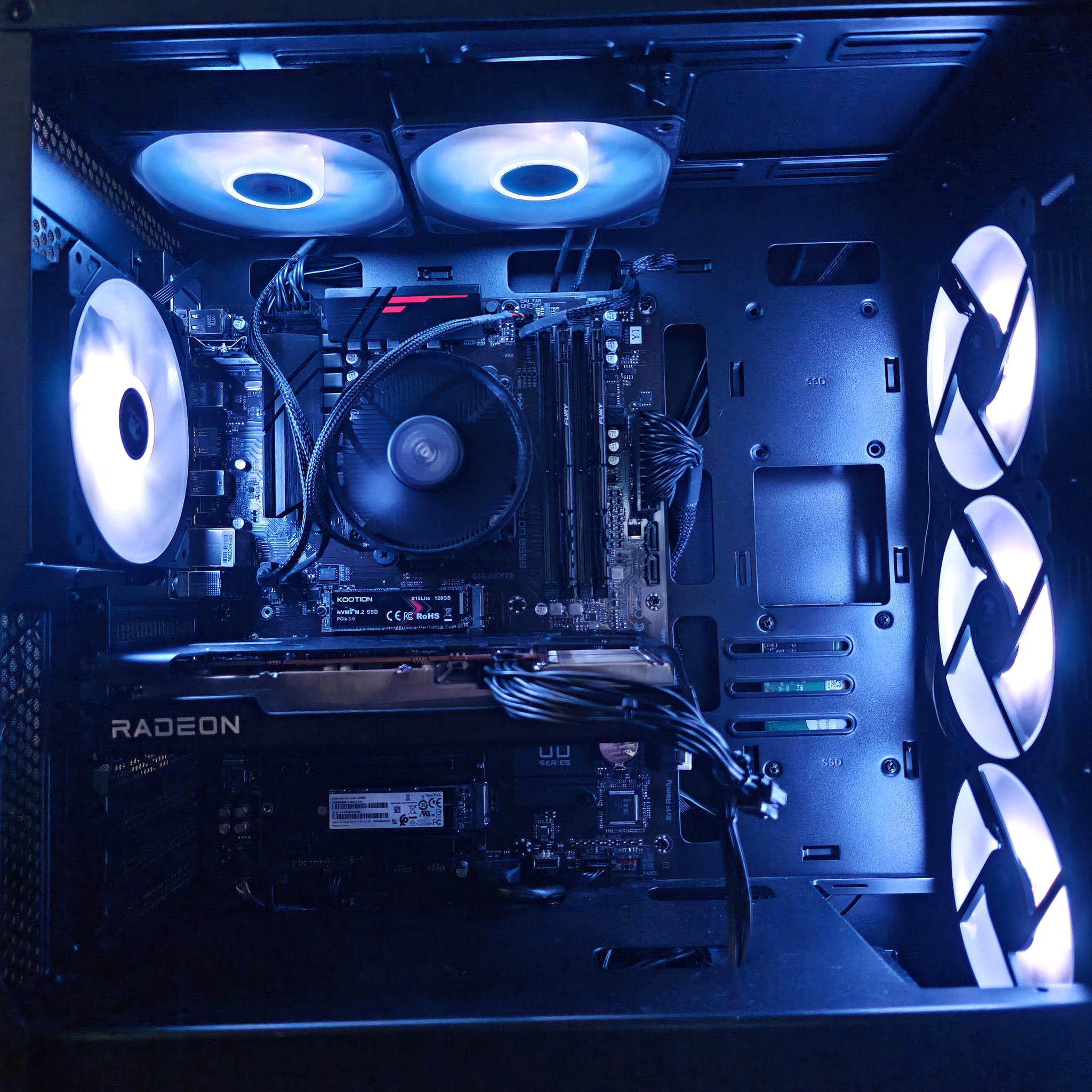 Entry Level 1080p Gaming PC - Ryzen 5 4500, XFX 6600, 16GB RAM, 750 GB Storage