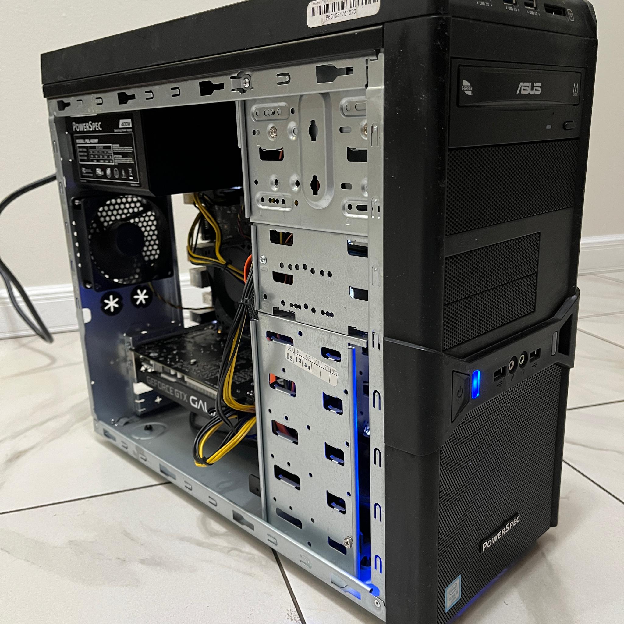 NVIDIA RTX 2060, Intel Core i5-7400, 16GB RAM, 480 GB SSD - Sleeper Office Gaming PC w/ Wi-Fi & BT