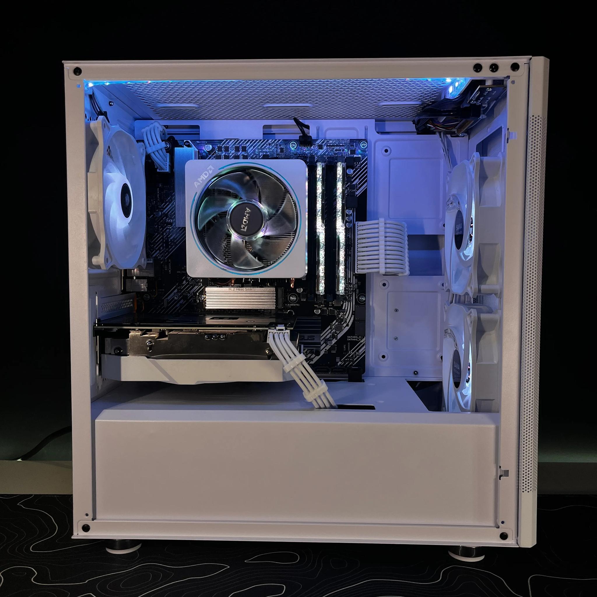 White & RGB Gaming PC | Ryzen 7 3700x & RTX 3050 8GB
