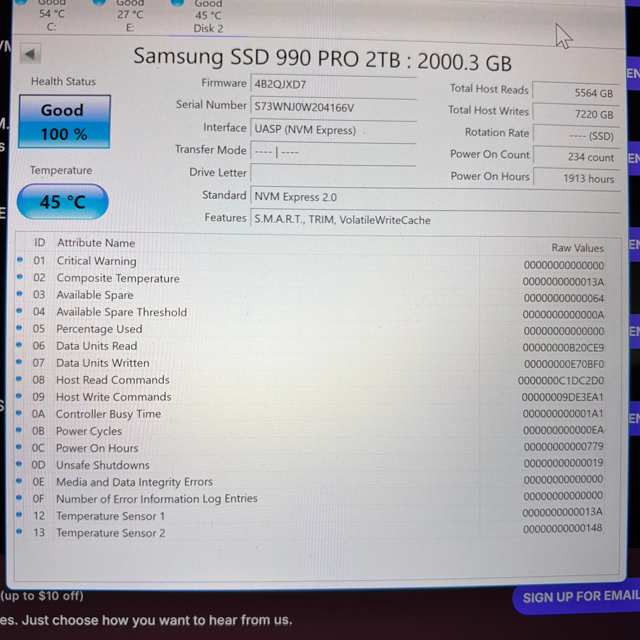 2TB Samsung 990 Pro Gen 4 King!