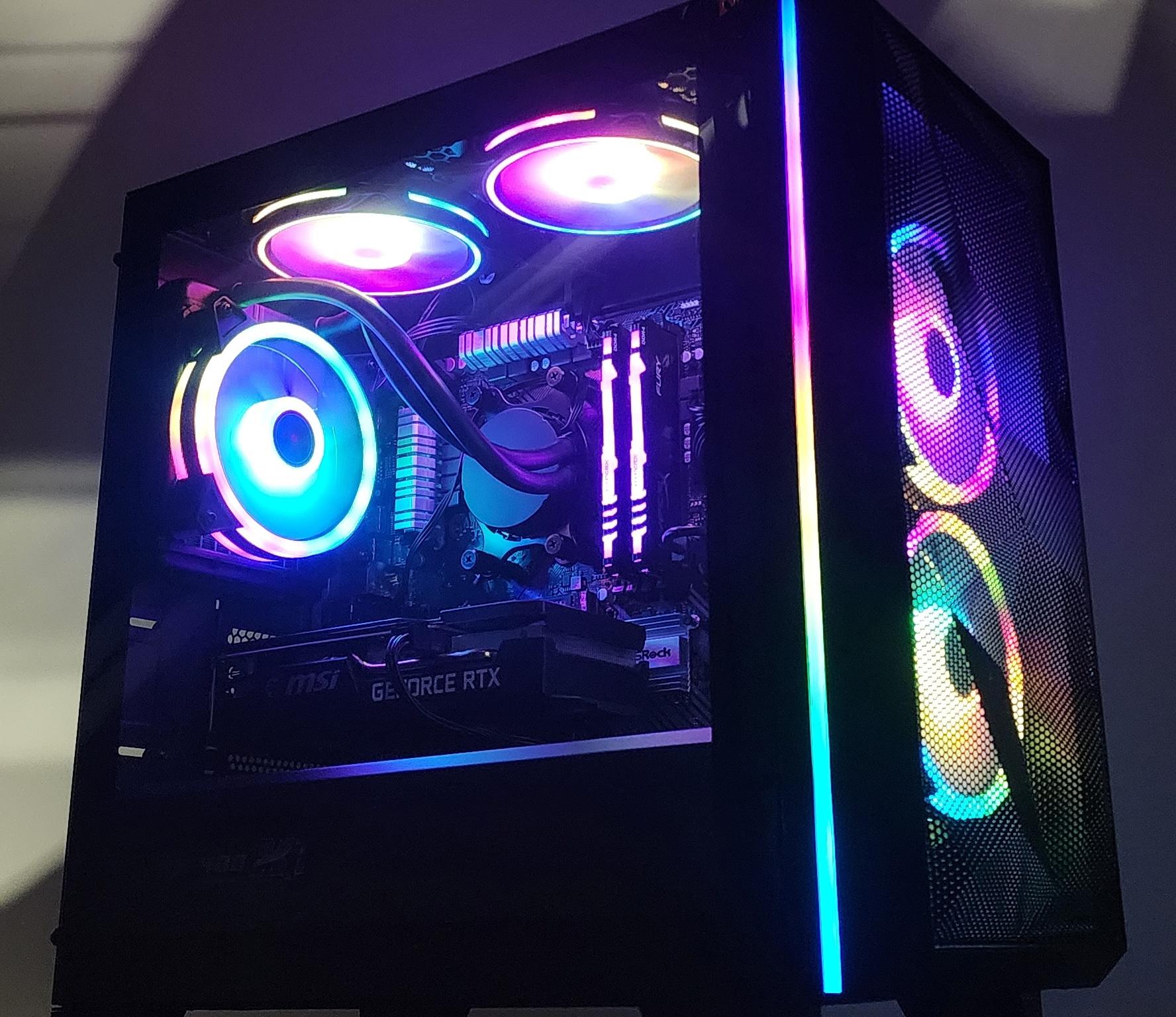 Gaming PC Ryzen 5 3600 16GB RAM 256GB SSD + 1TB HDD RTX 3050 8GB Windows 11 Computer