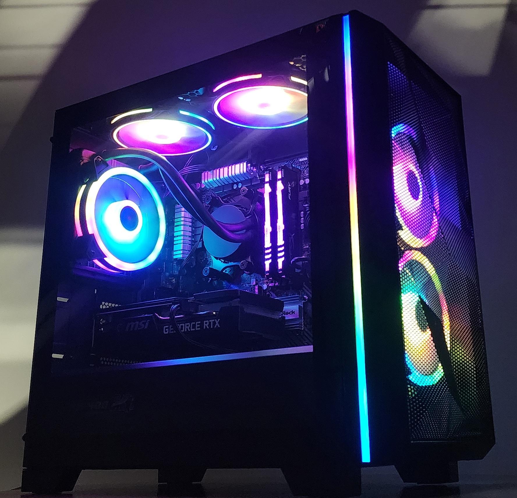 Gaming PC Ryzen 5 3600 16GB RAM 256GB SSD + 1TB HDD RTX 3050 8GB Windows 11 Computer
