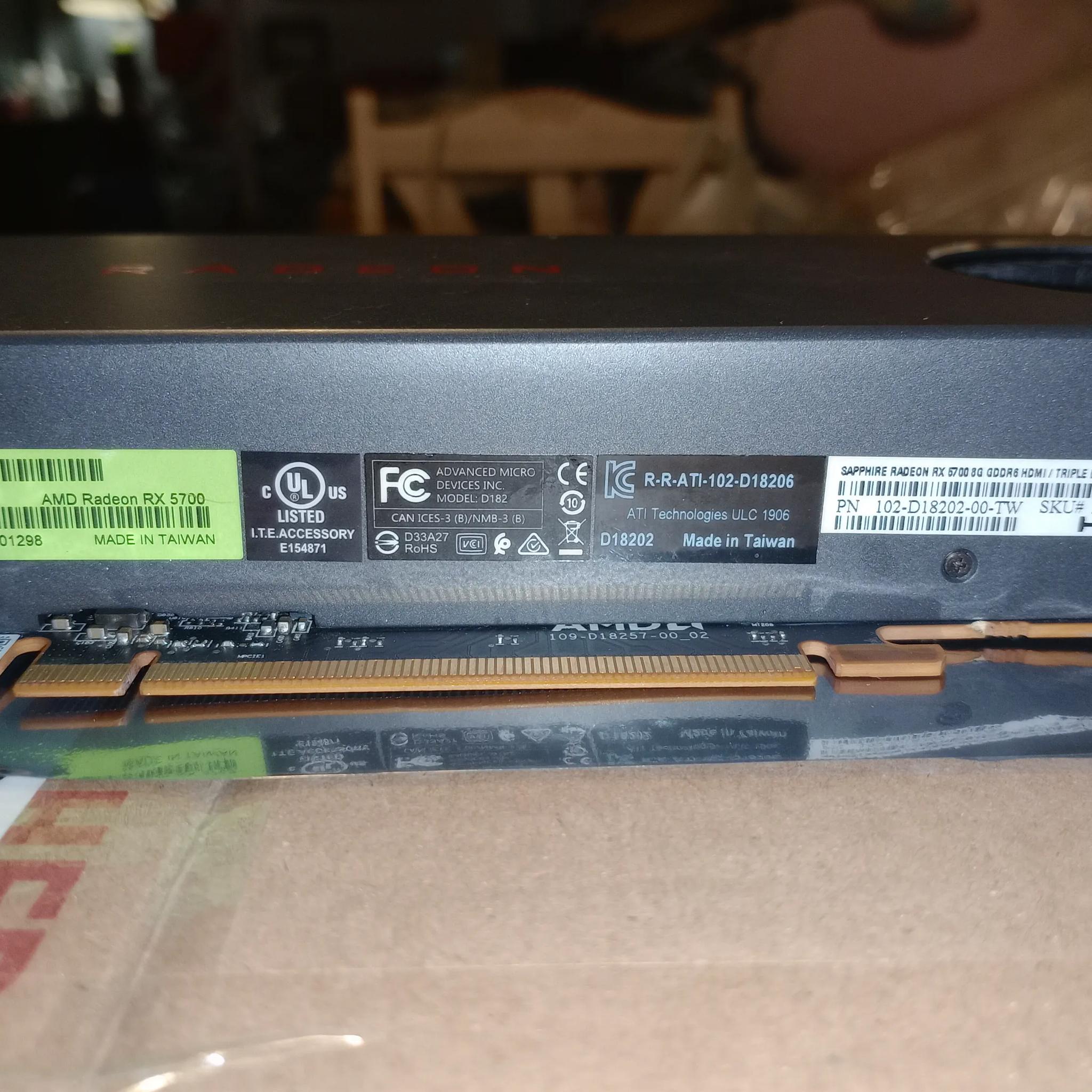 Sapphire Radeon RX 5700 Reference Edition, 1080P Gaming budget card