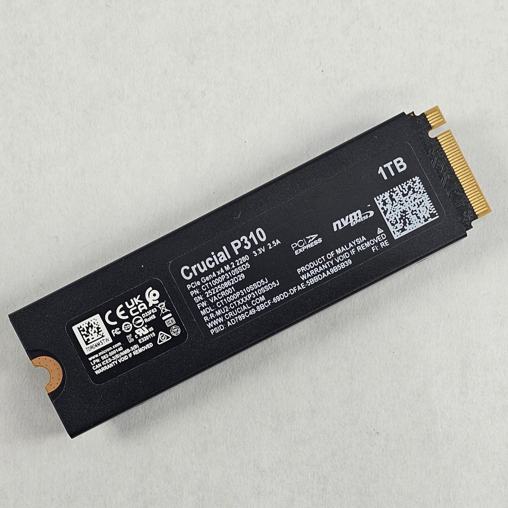 1TB NVMe M.2 SSD Crucial P310 Gen4