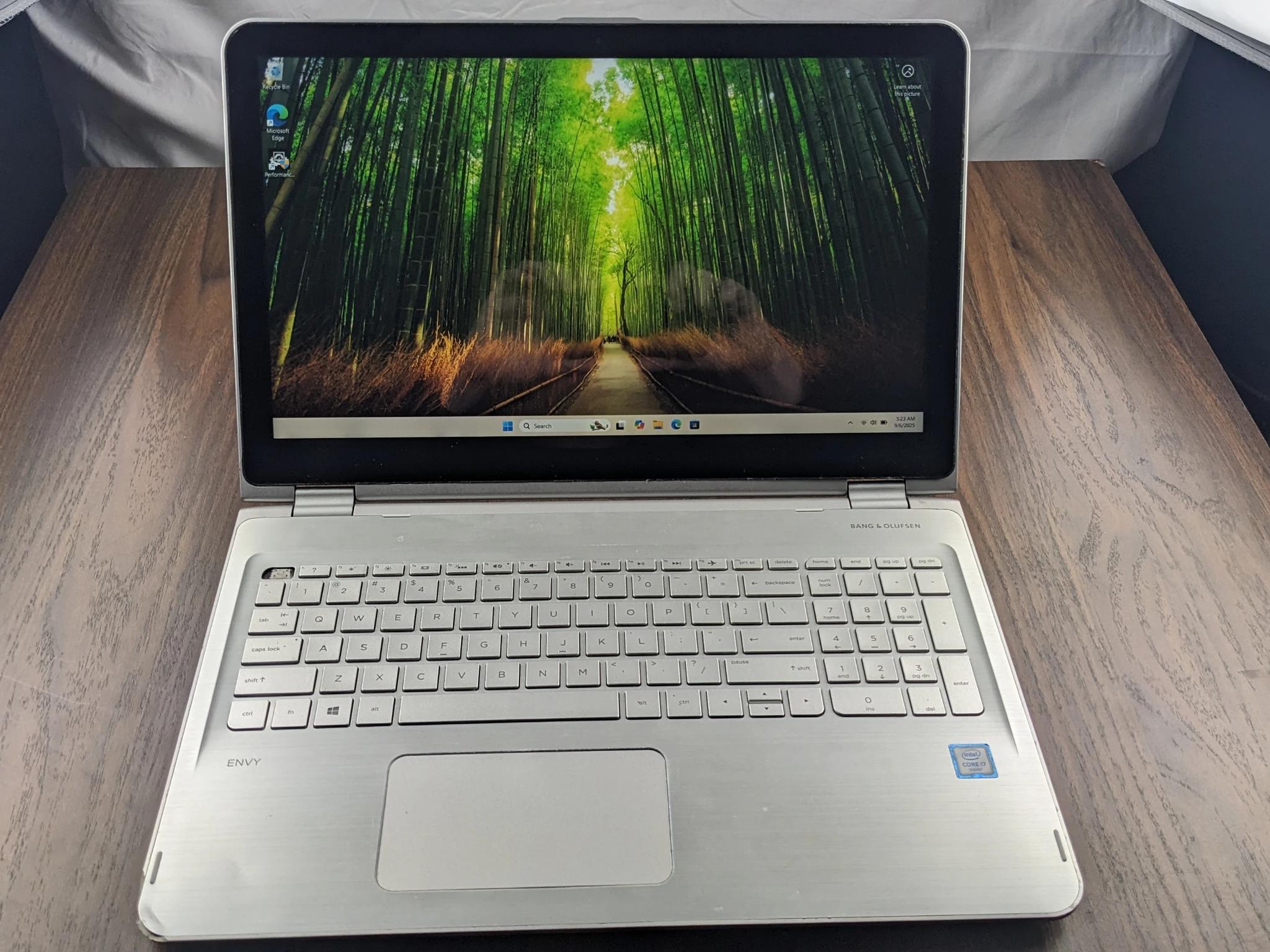 DENT AND DING SPECIAL!!! 15.6" HP Envy x360 2 in 1, i7-6500u, GeForce 930m, 8GB Ram, 240GB SSD.