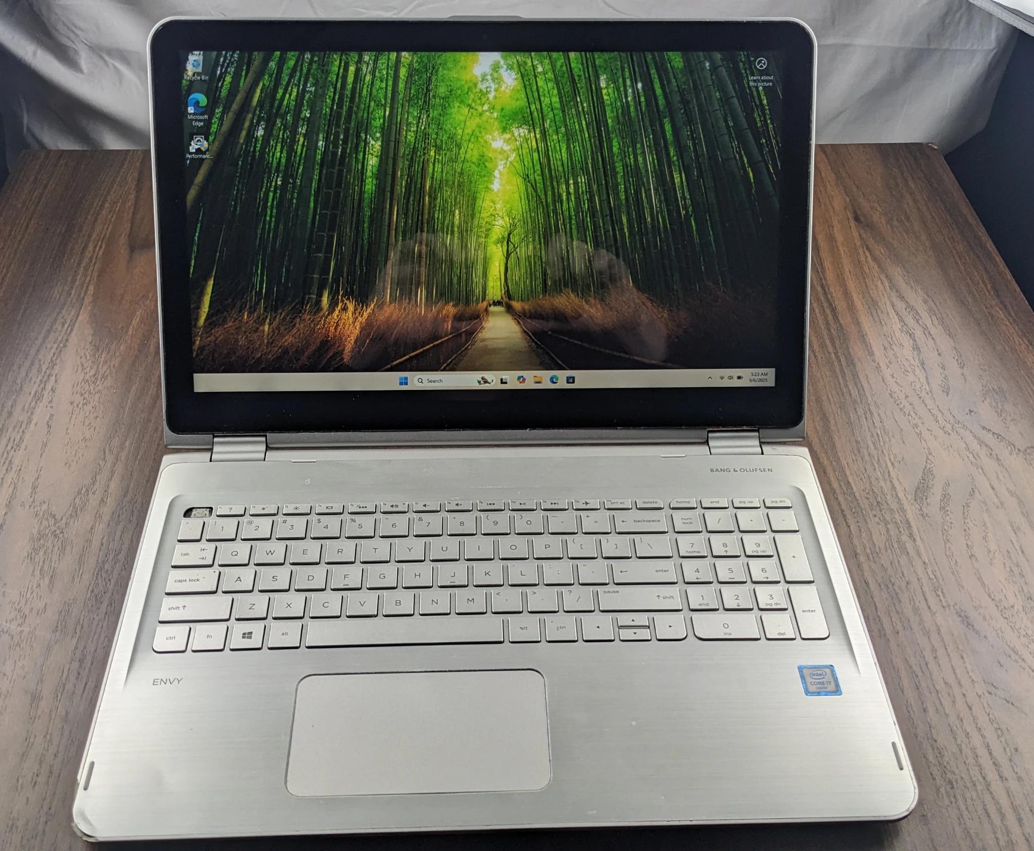 DENT AND DING SPECIAL!!! 15.6" HP Envy x360 2 in 1, i7-6500u, GeForce 930m, 8GB Ram, 240GB SSD.