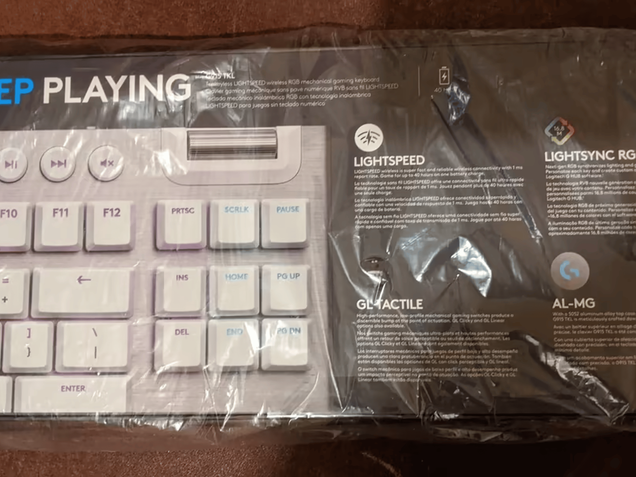 BNIB Logitech G915 TKL Wireless Gaming Keyboard, GL Tactile Switches, White