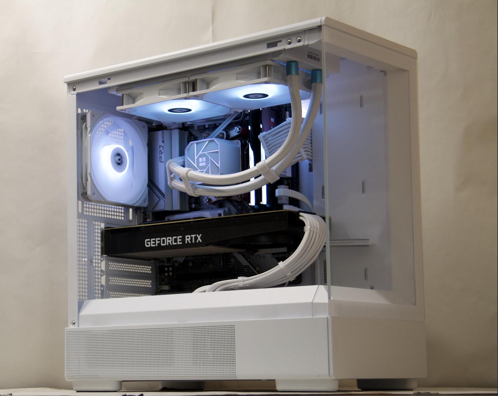 RTX 3080, Ryzen 5 7500F, 32GB DDR5, 1TB NVMe SSD, WiFi - Liquid Cooled Gaming PC