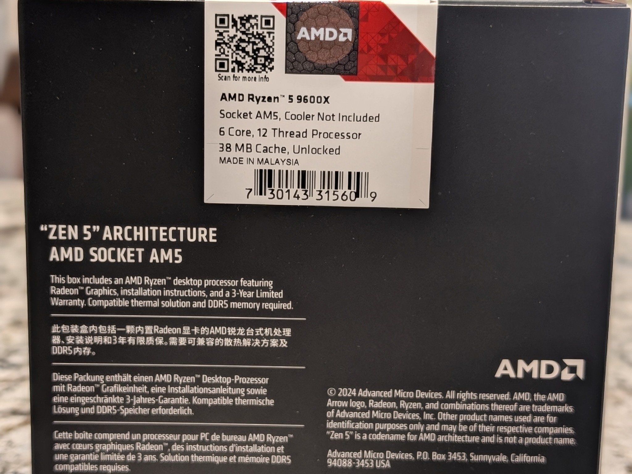 AMD Ryzen 5 9600X (NEW!)