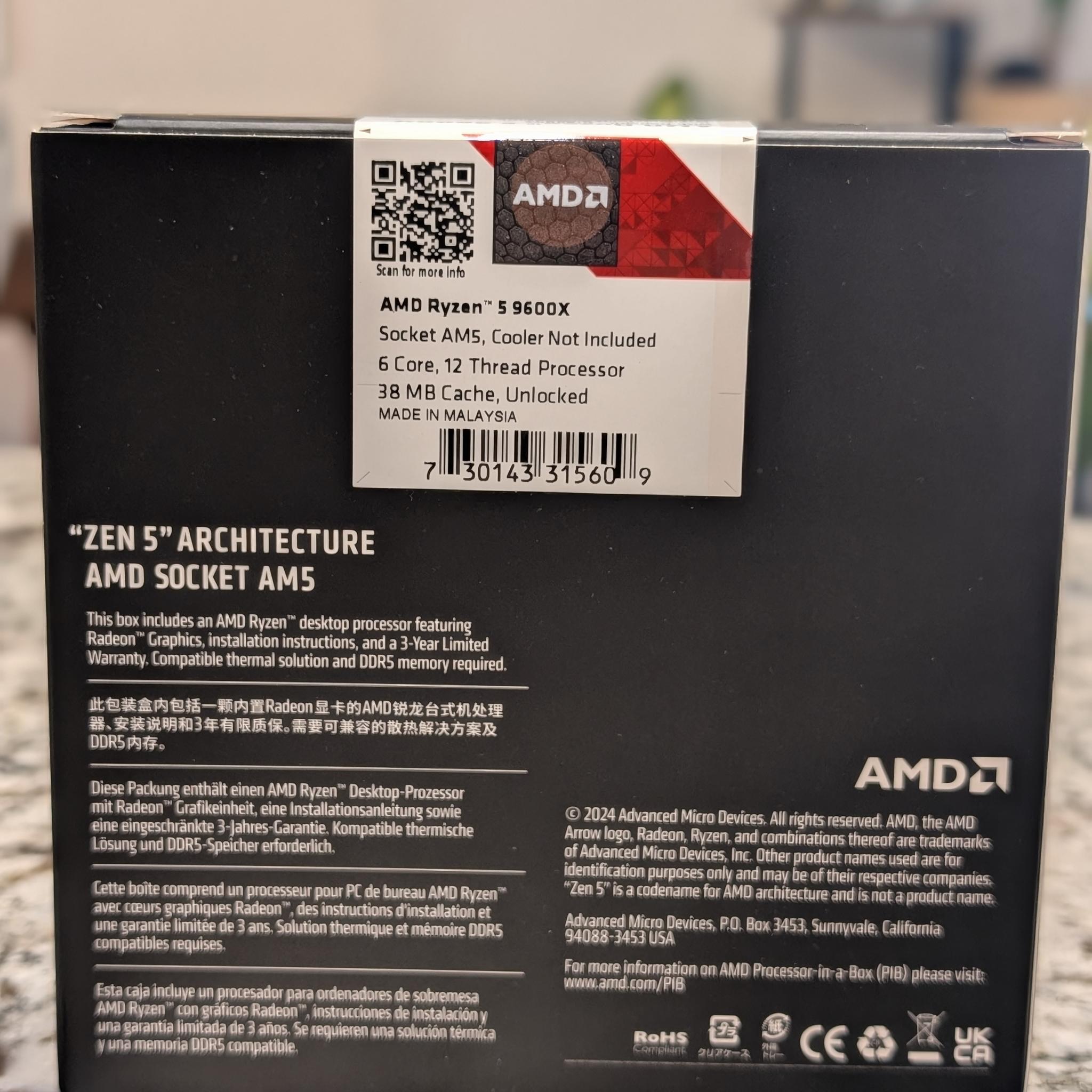 AMD Ryzen 5 9600X (NEW!)