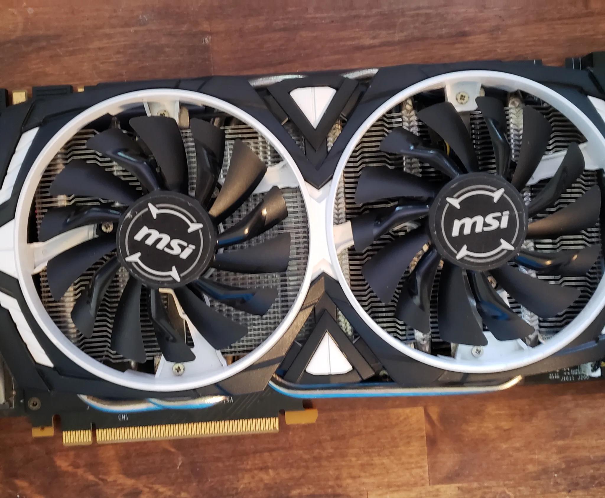 MSi GTX 1070 Armor 8G OC graphics card