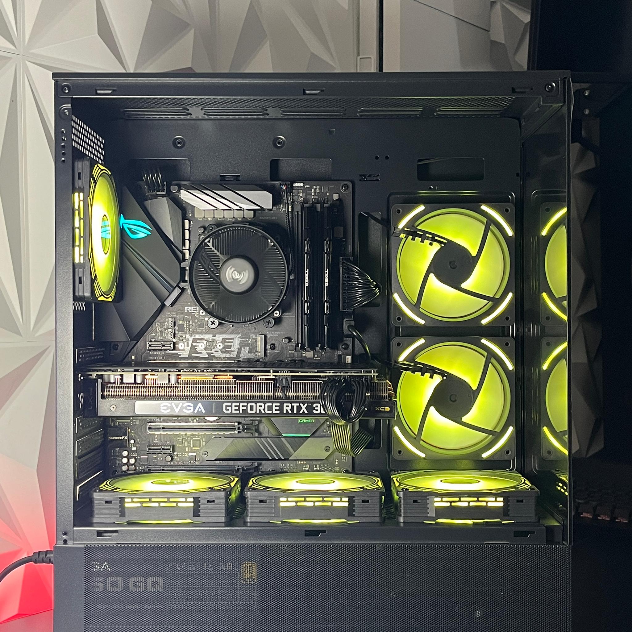 RTX 3070 XC3 8GB, Ryzen 5 5600X, 16GB 3200MHz | Black RGB Gaming Computer/PC