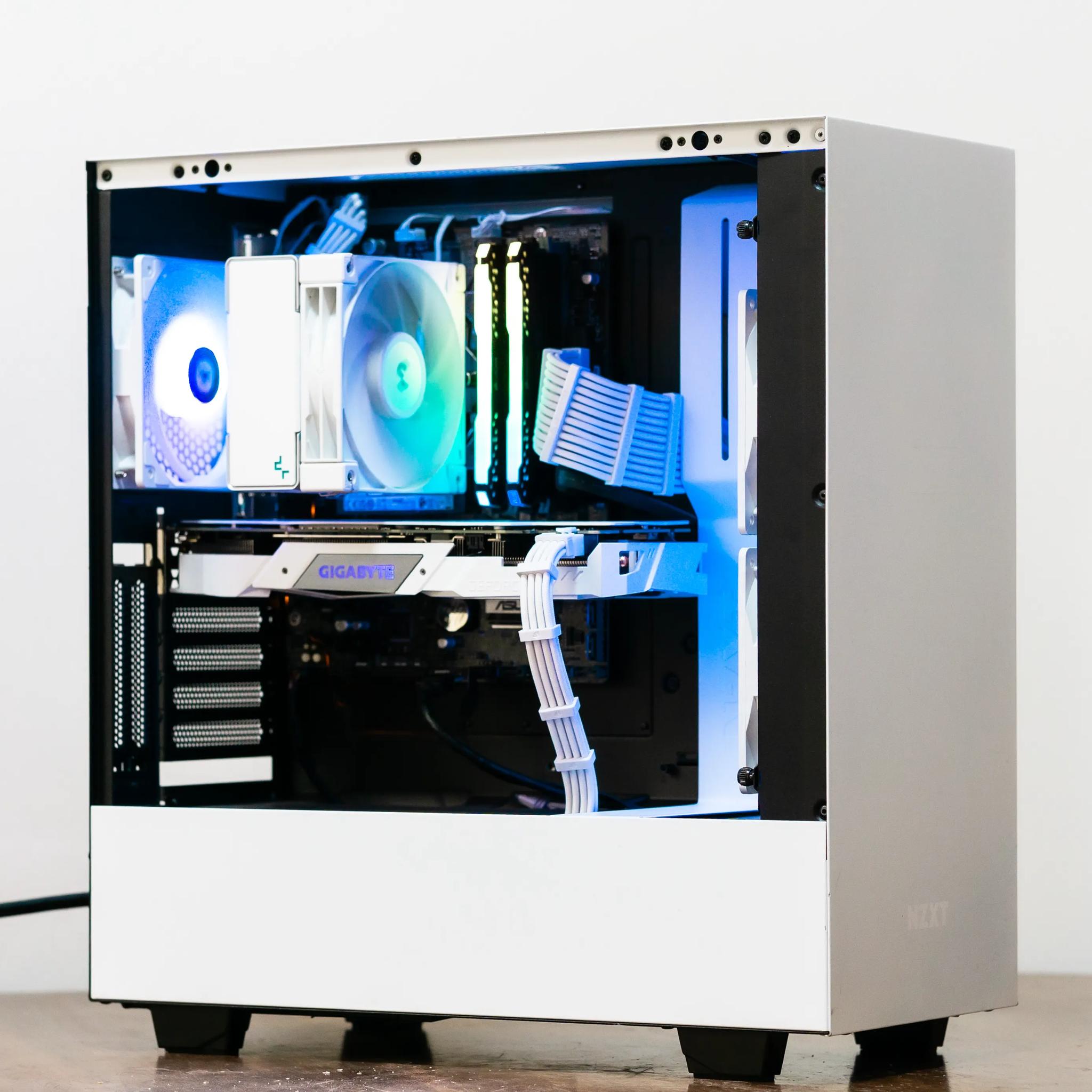 🤍ALL WHITE Gaming PC 🤍| NVIDIA RTX 2060| Intel Core i7| 32GB DDR4| 1TB M.2 NVMe SSD| Win 10| ARGB