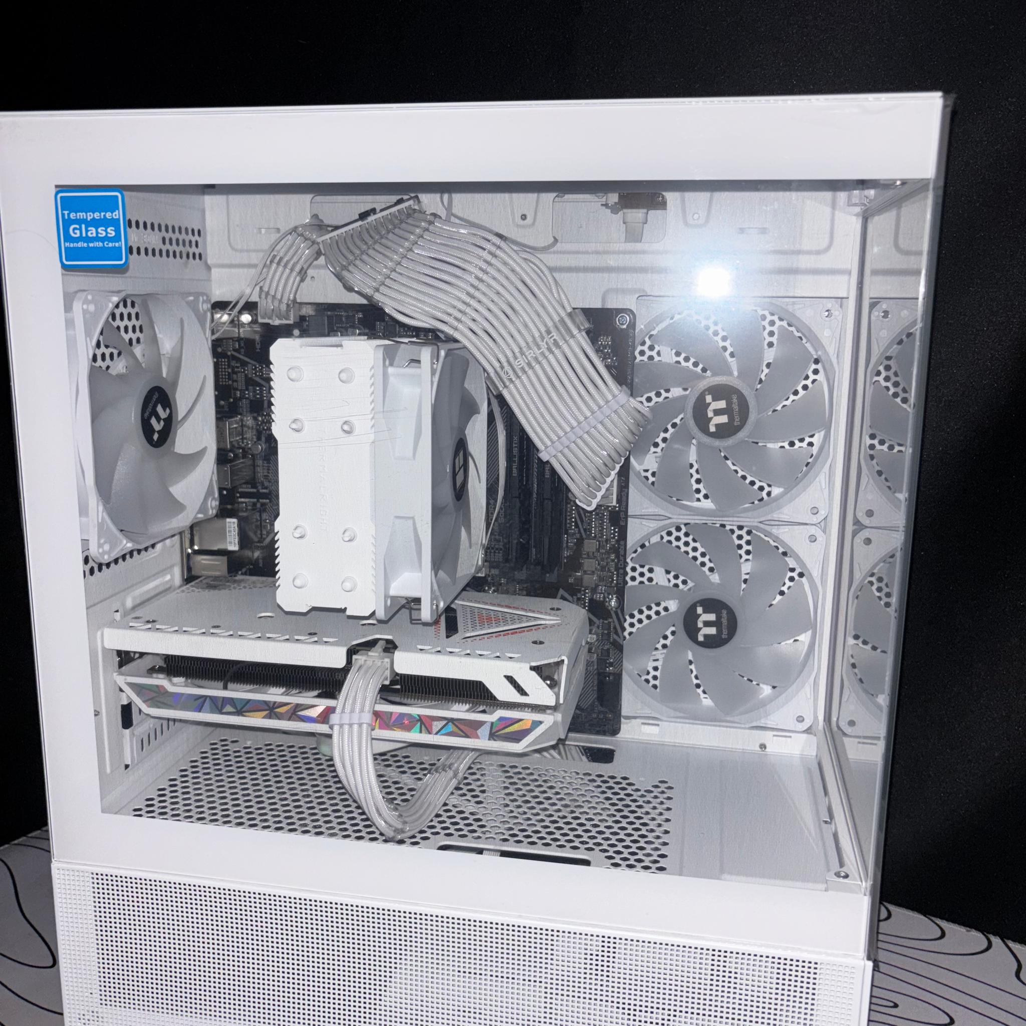 White Gaming PC — RTX 3060 Ti 8GB | Ryzen 5 5500 | 16GB DDR4 | 512GB NVMe