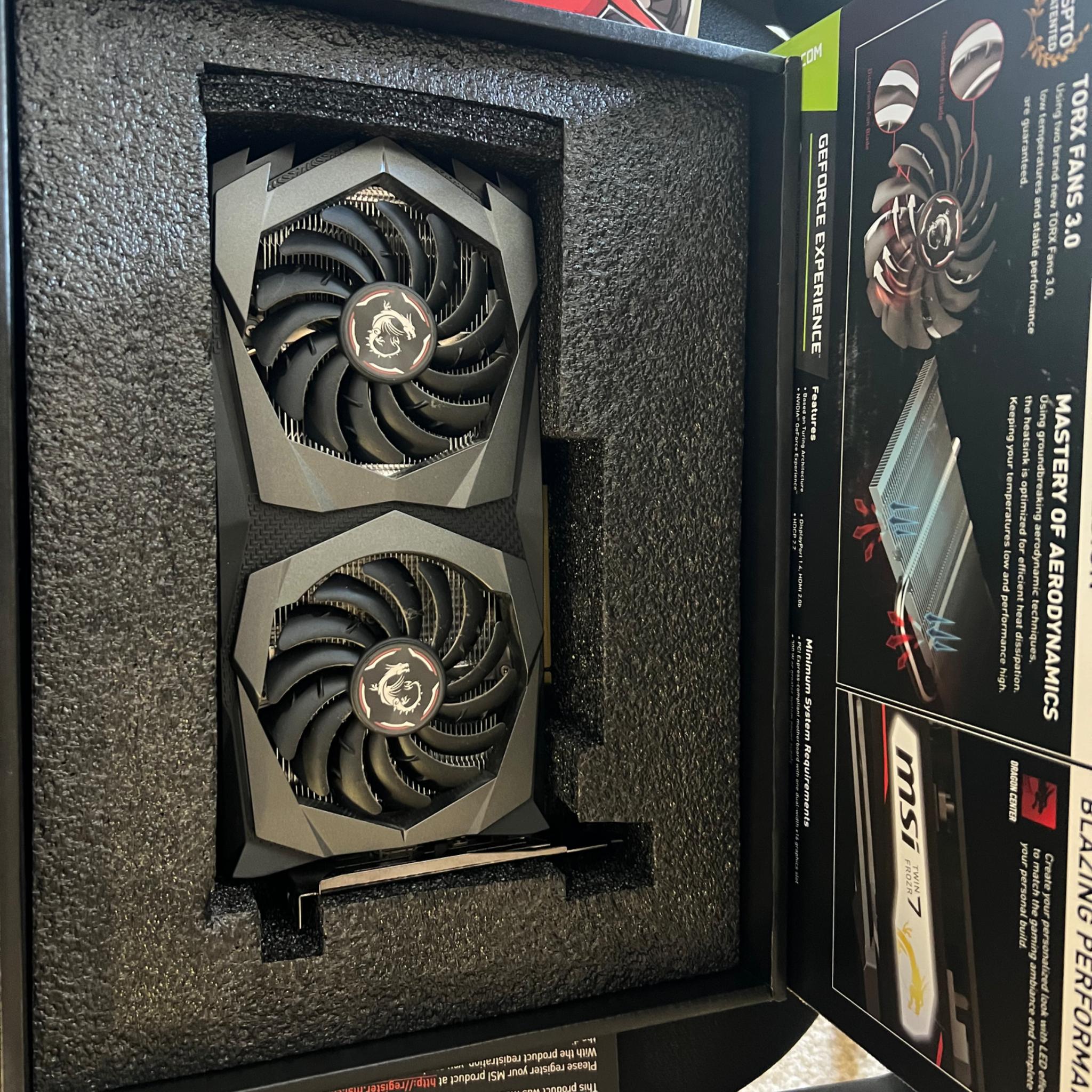 MSI Gaming X 1650 Twin Frozr 7 Used in Box Nvidia Geforce