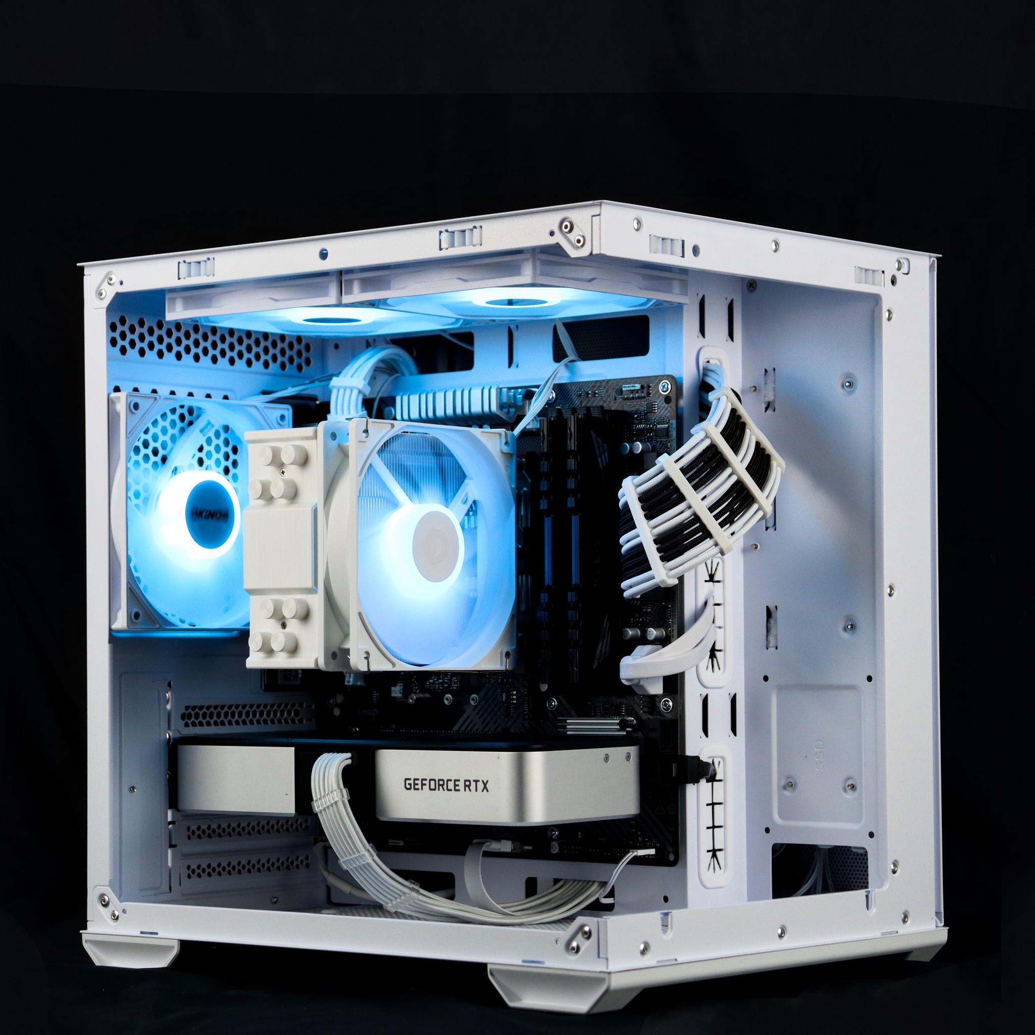 🧊❄️🧊 White Gaming PC – RTX 3060 TI , Ryzen 5 3600, 16GB RAM, 1TB SSD - WiFi, BlueToot...