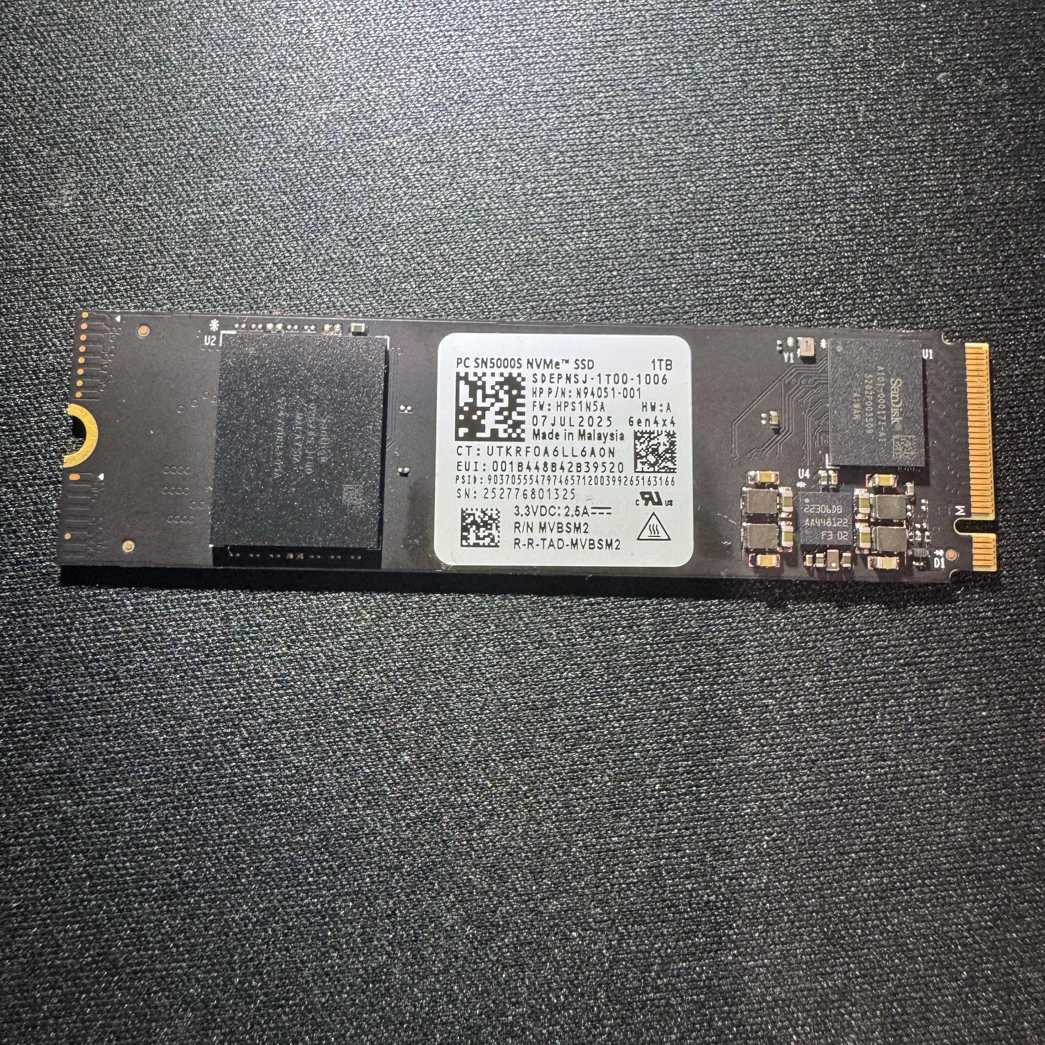 SanDisk PC SN5000S 1TB NVMe SSD