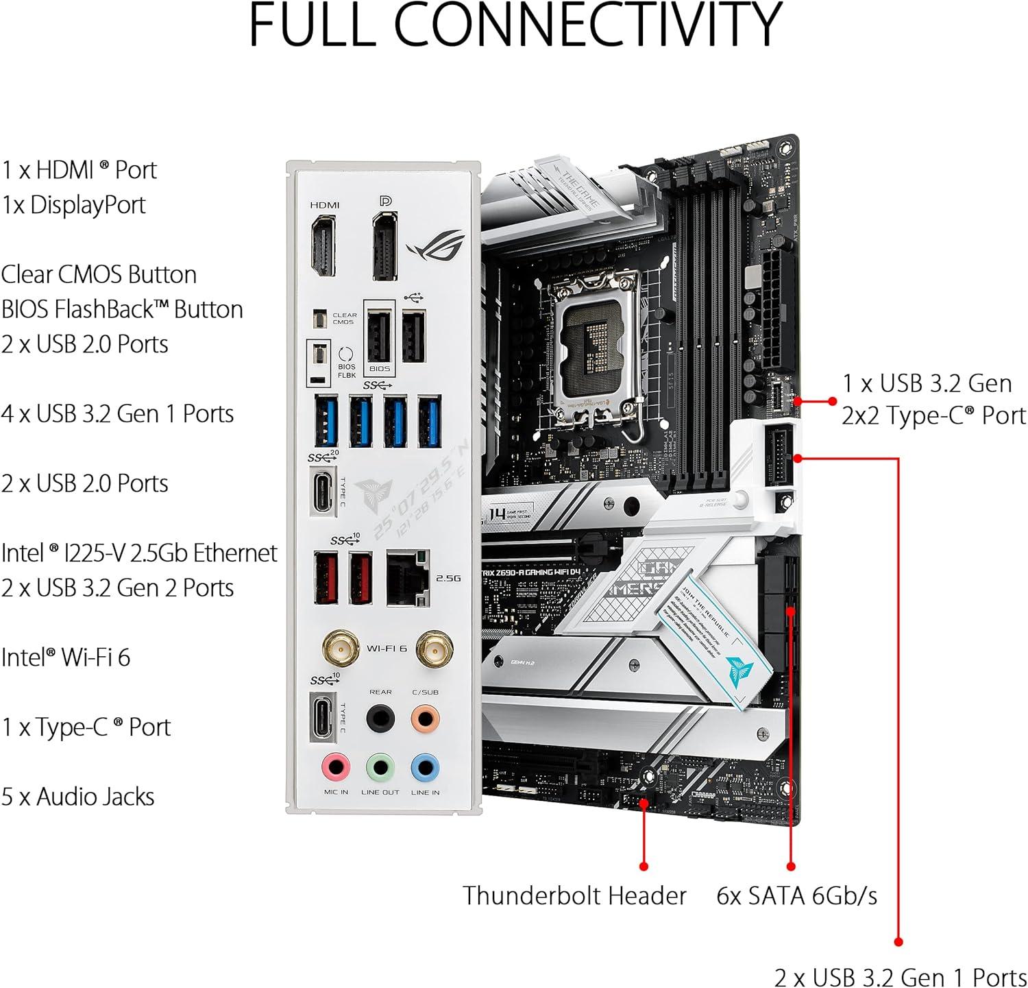ASUS ROG STRIX Z690-A GAMING WIFI DDR4 LGA1700 Motherboard