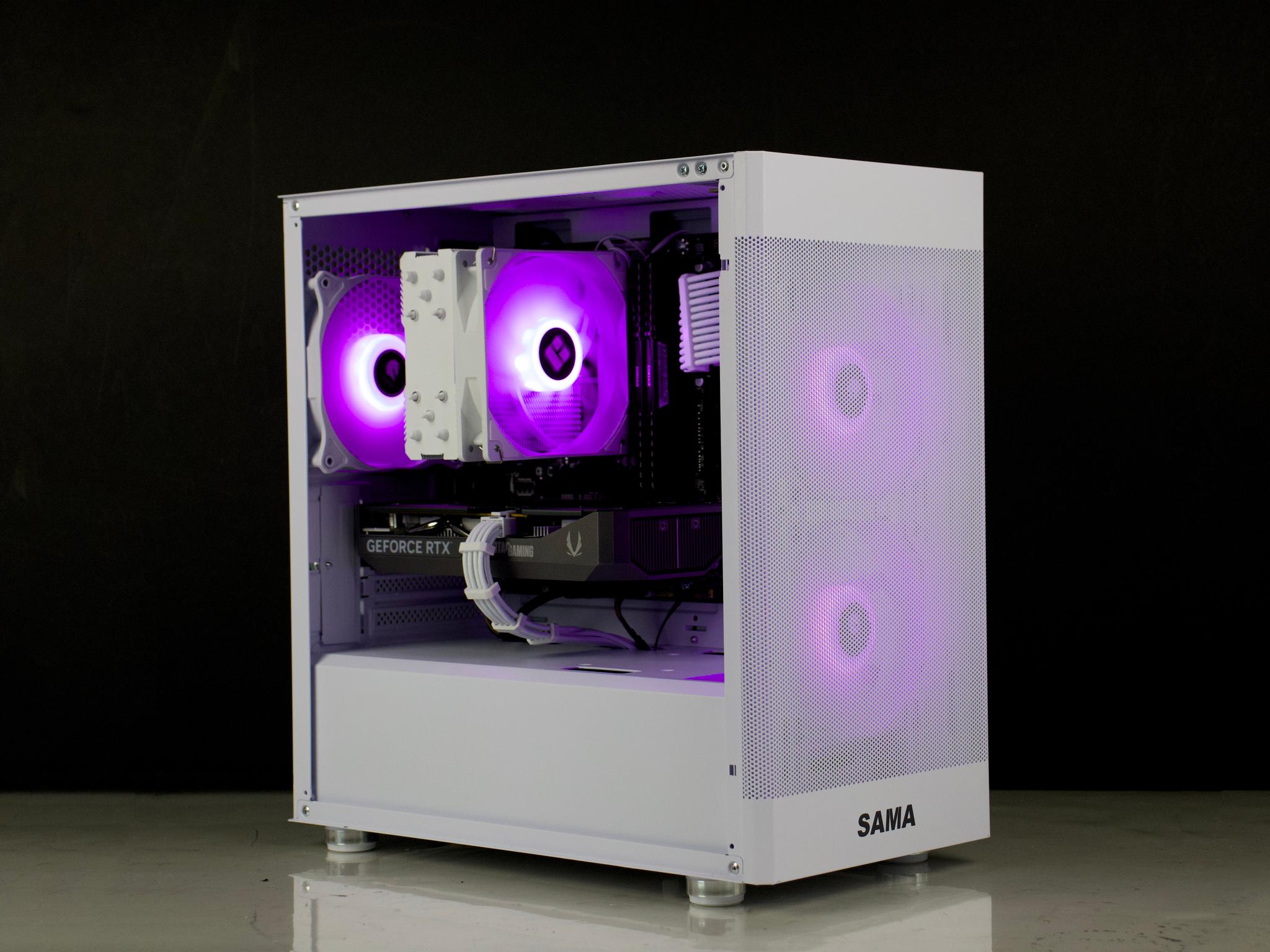 🧊RGB Gaming PC – RTX 5060, Ryzen 5500, 32GB RAM, 1TB SSD - RGB, WiFi🧊⚪