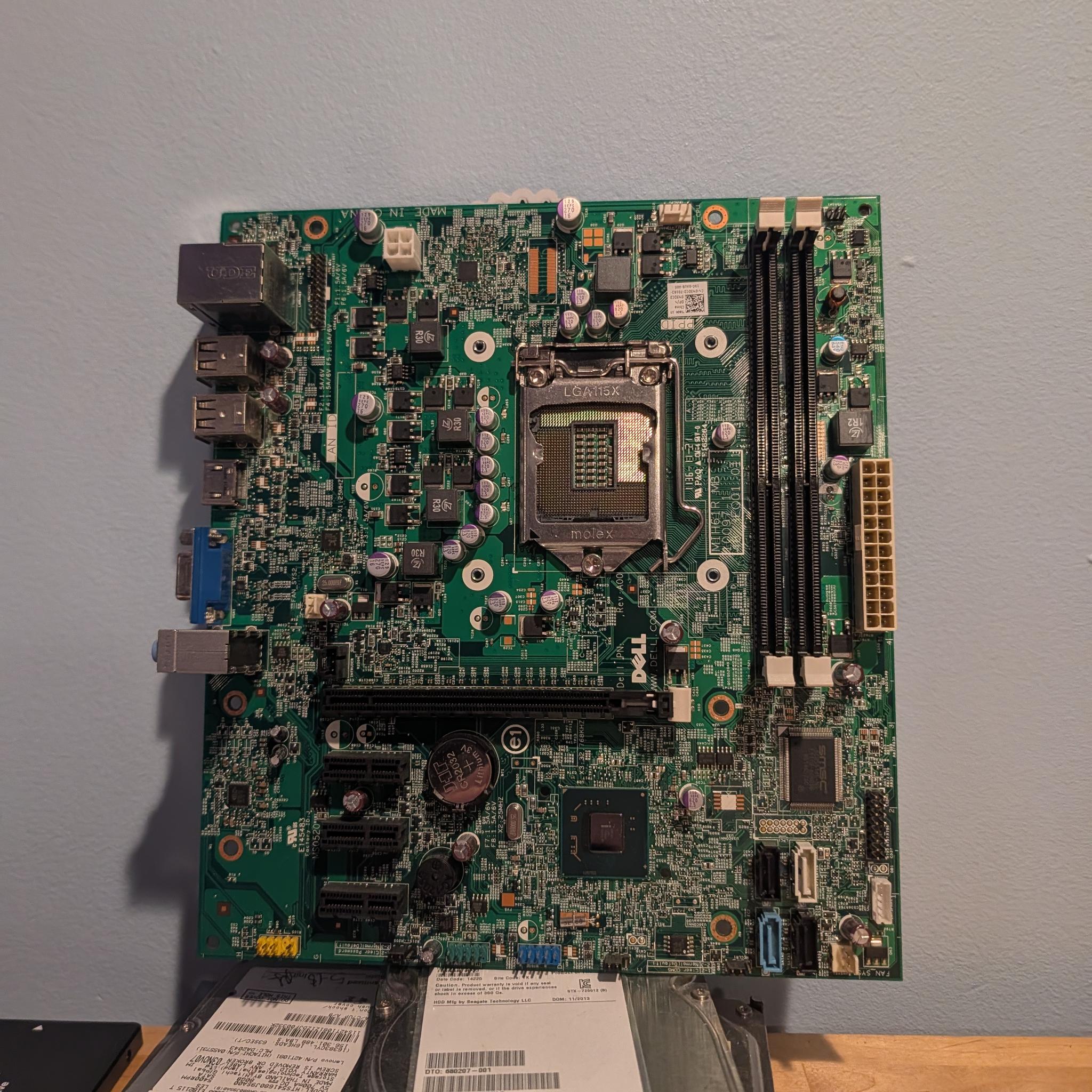 LGA 1155 standard micro ATX and standard power supply Dell optiplex 390 motherboard