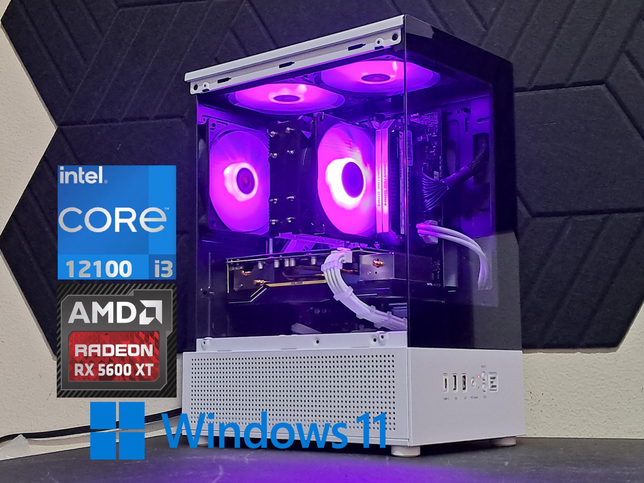 Custom Compact Gaming PC | 12th Gen Intel i3 | RX 5600 XT | 1.25TB SSD | 16GB Corsair DDR4 | WiFi