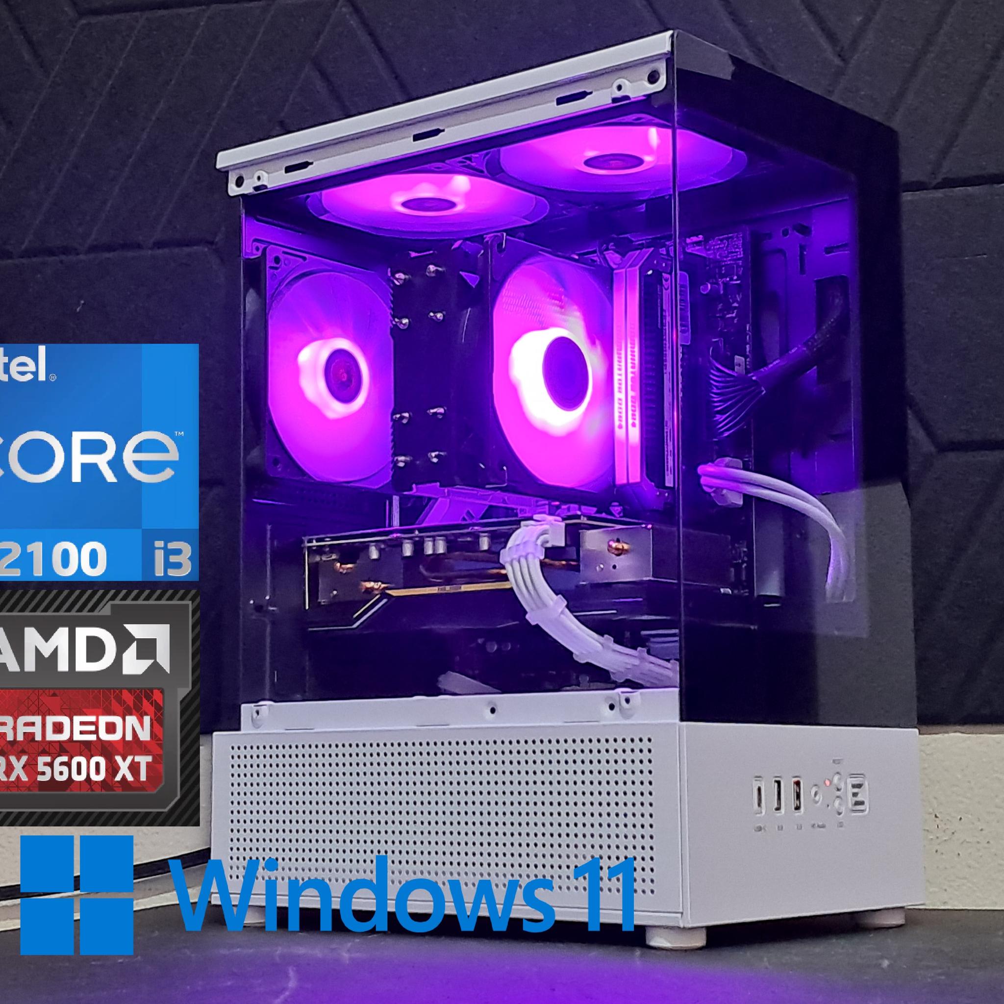 Custom Compact Gaming PC | 12th Gen Intel i3 | RX 5600 XT | 1.25TB SSD | 16GB Corsair DDR4 | WiFi