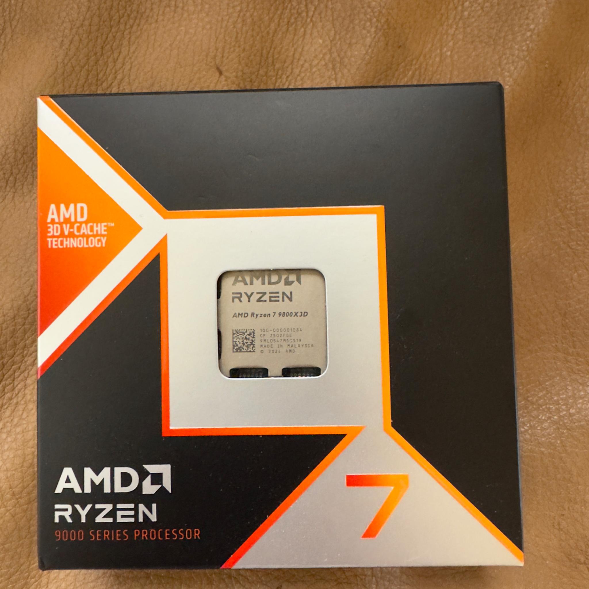 AMD Ryzen 7 9800X3D - Ryzen 7 9000 Series Zen 5 8-Core 5.2 GHz