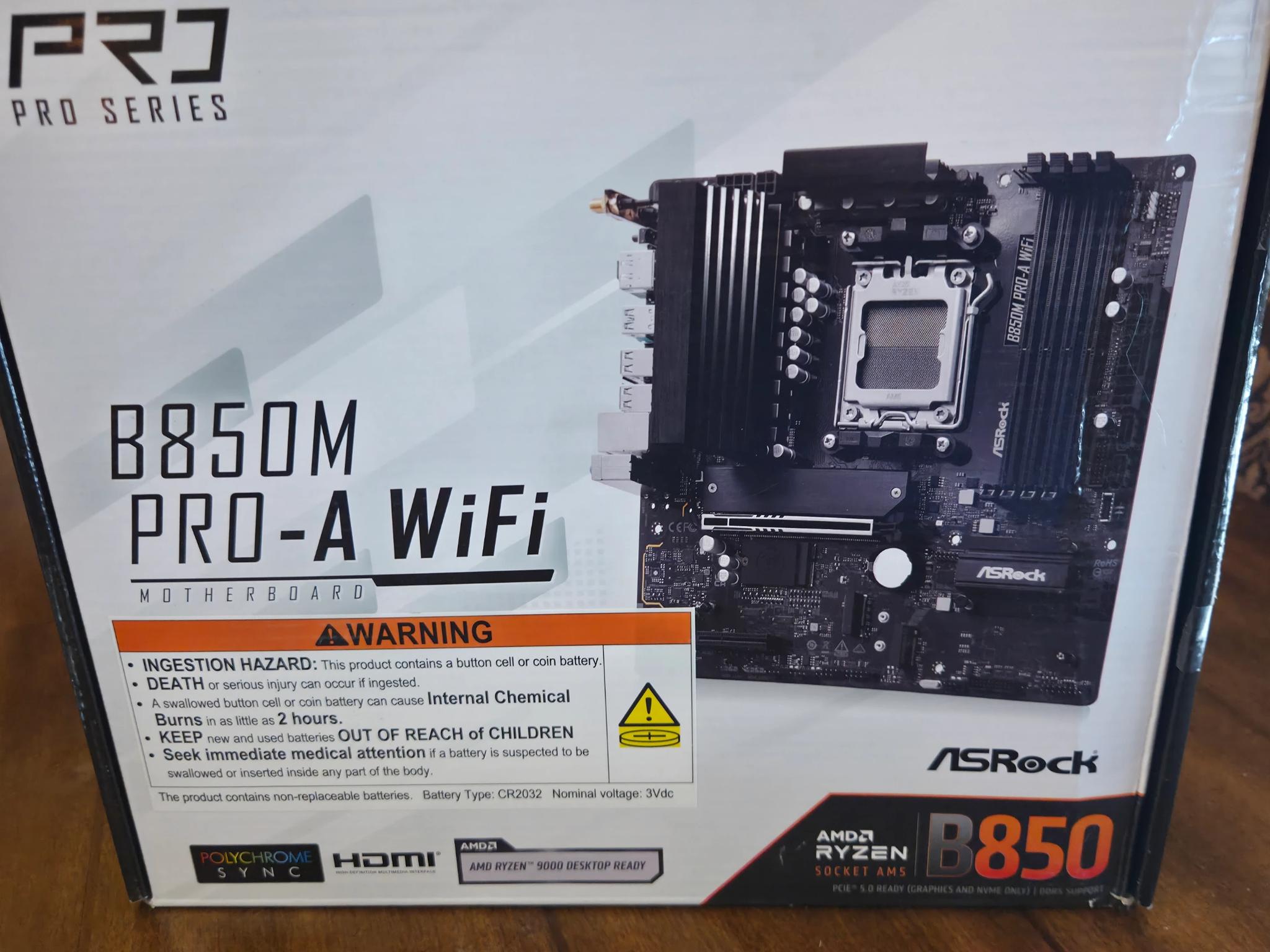 Premium AM5 Combo ⚙️ | Ryzen 5 9600X + B850m Pro-A WiFi + 16GB DDR5-6000 (Single-Stick)