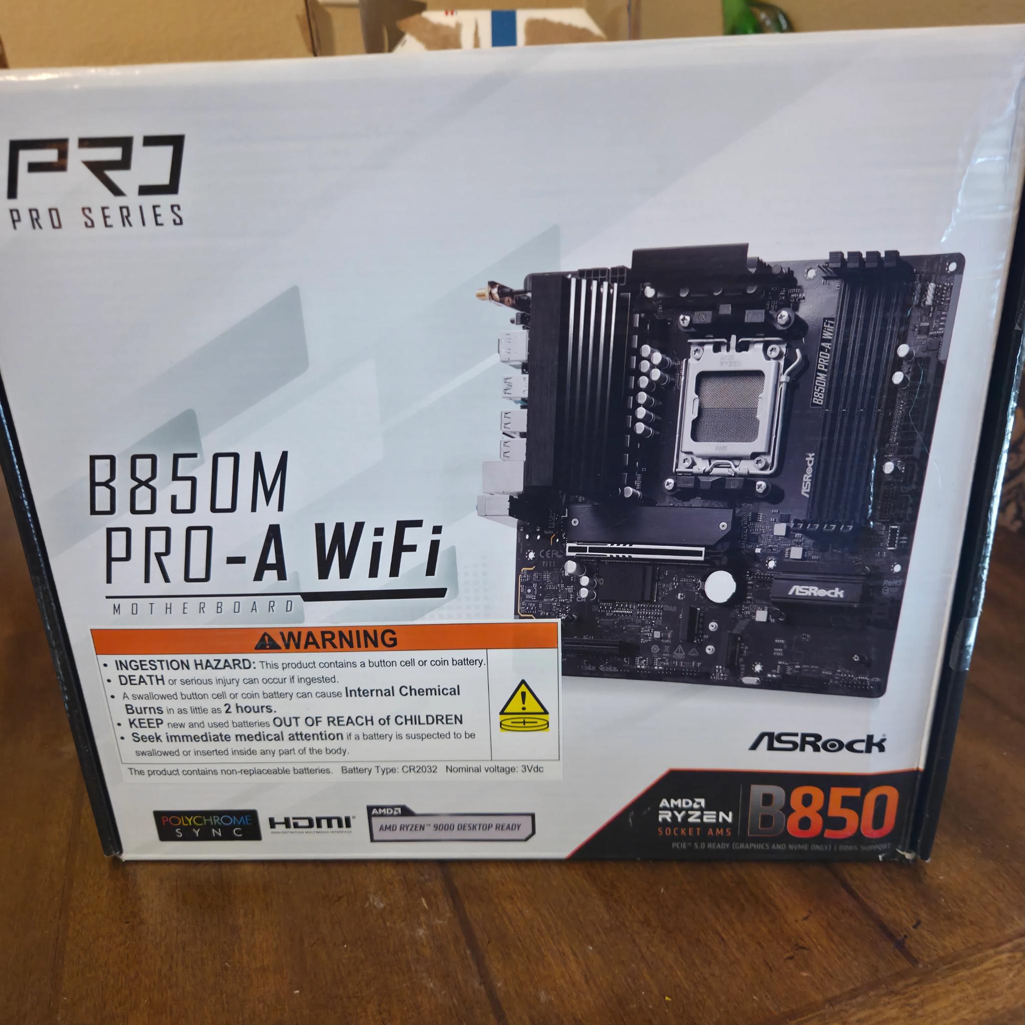 Premium AM5 Combo ⚙️ | Ryzen 5 9600X + B850m Pro-A WiFi + 16GB DDR5-6000 (Single-Stick)