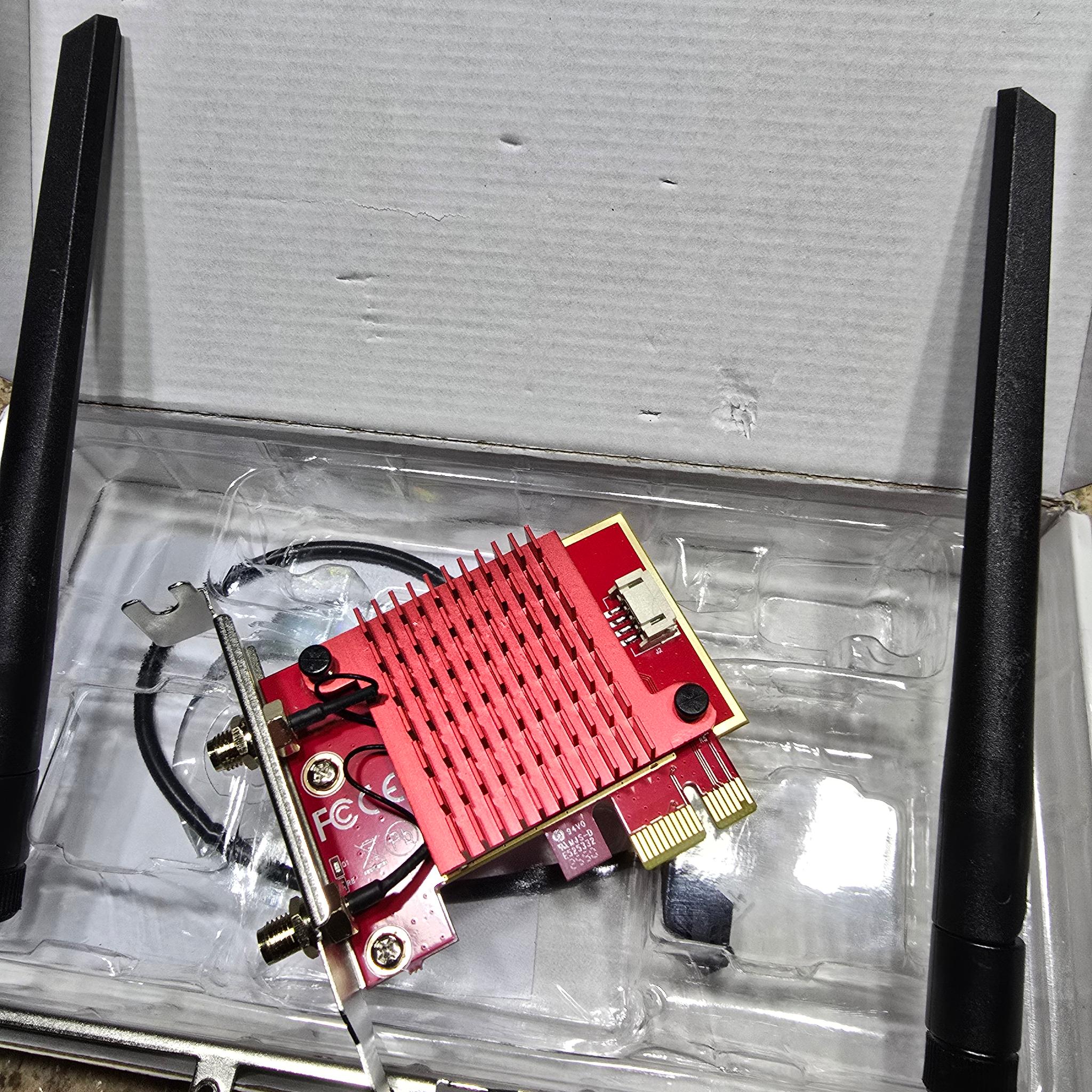 WiFi 6E PCIe Card | Intel AX210 Chip | 5400Mbps Tri-Band 2.4GHz/5GHz/6GHz | Bluetooth 5.3