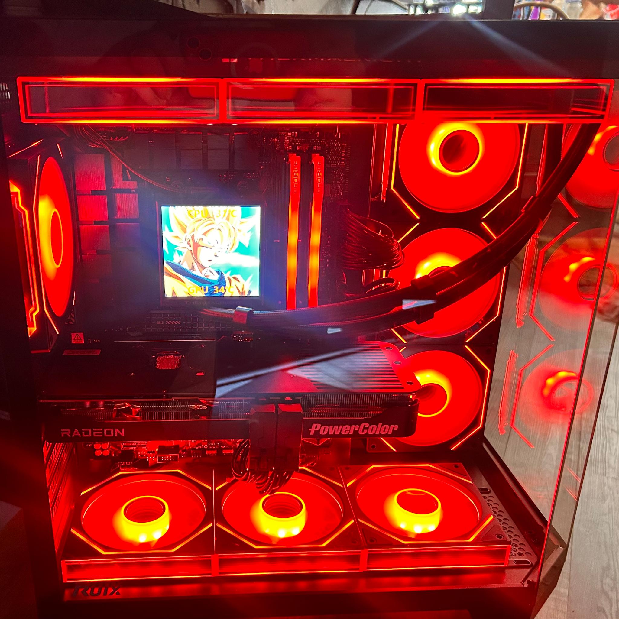 Custom RGB Gaming PC - Ryzen 7 9800x3d, Power Color Reaper Radeon RX 9070 XT, 16GB DDR5 RAM...