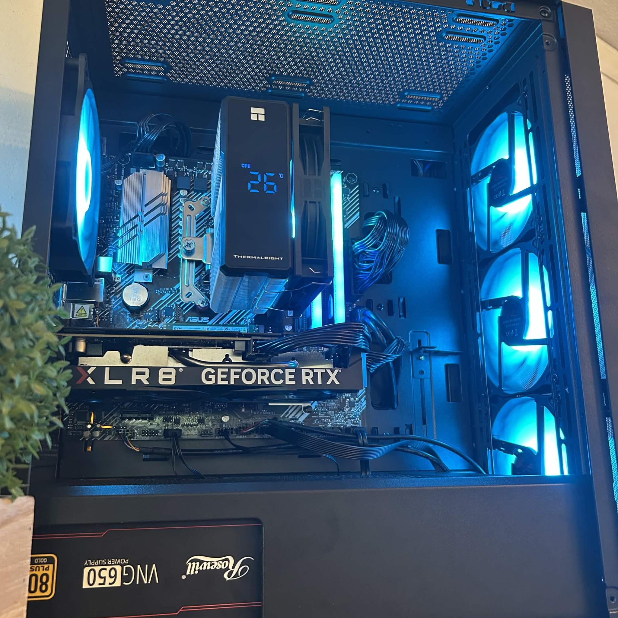 Gaming PC - GeForce RTX 4060 - Ryzen 5 5500 - 16GB RGB RAM - 1TB SSD Storage - WiFi & Bluetooth