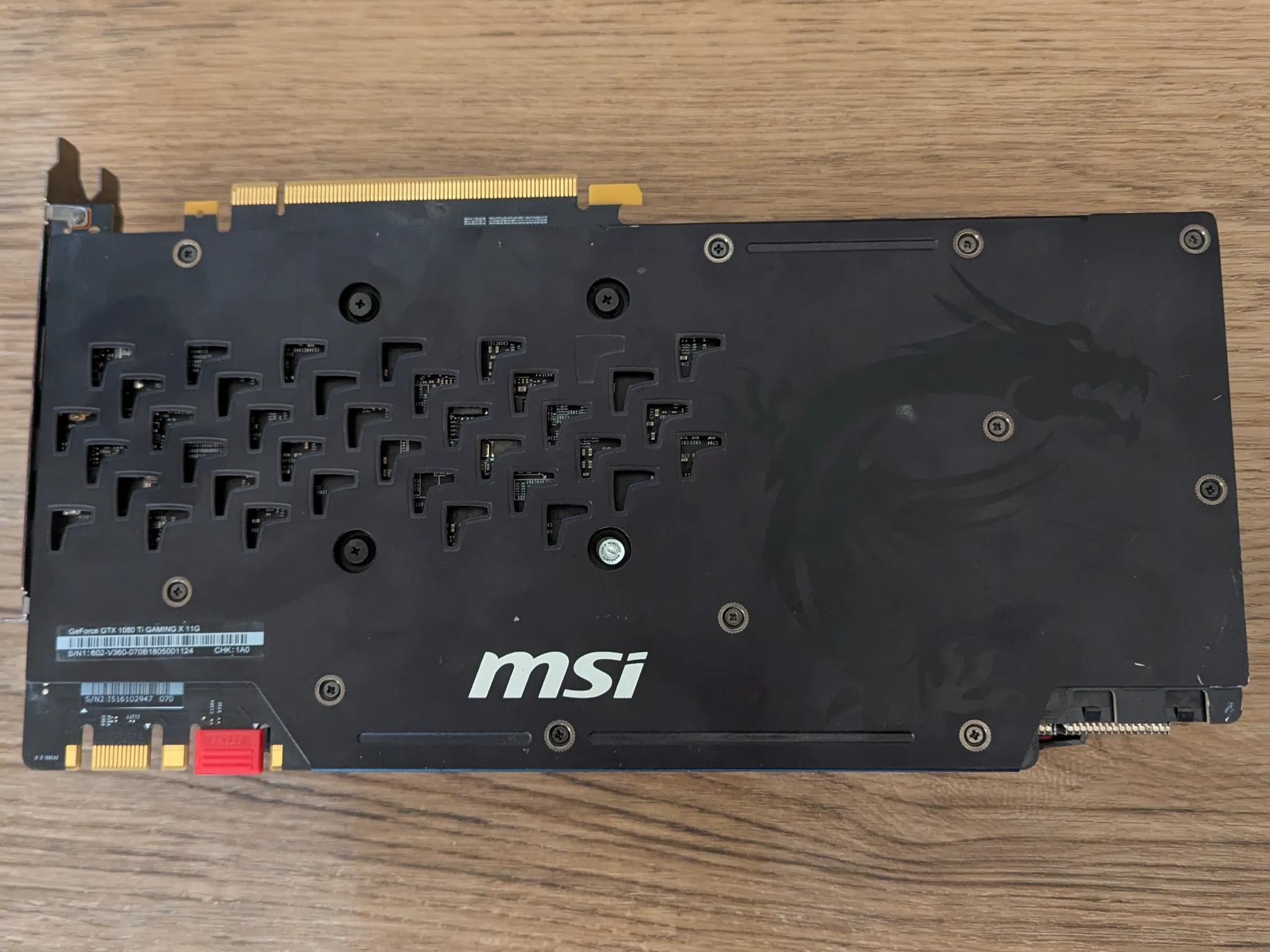 MSI 1080ti 11GB Gaming X Graphics Card GPU