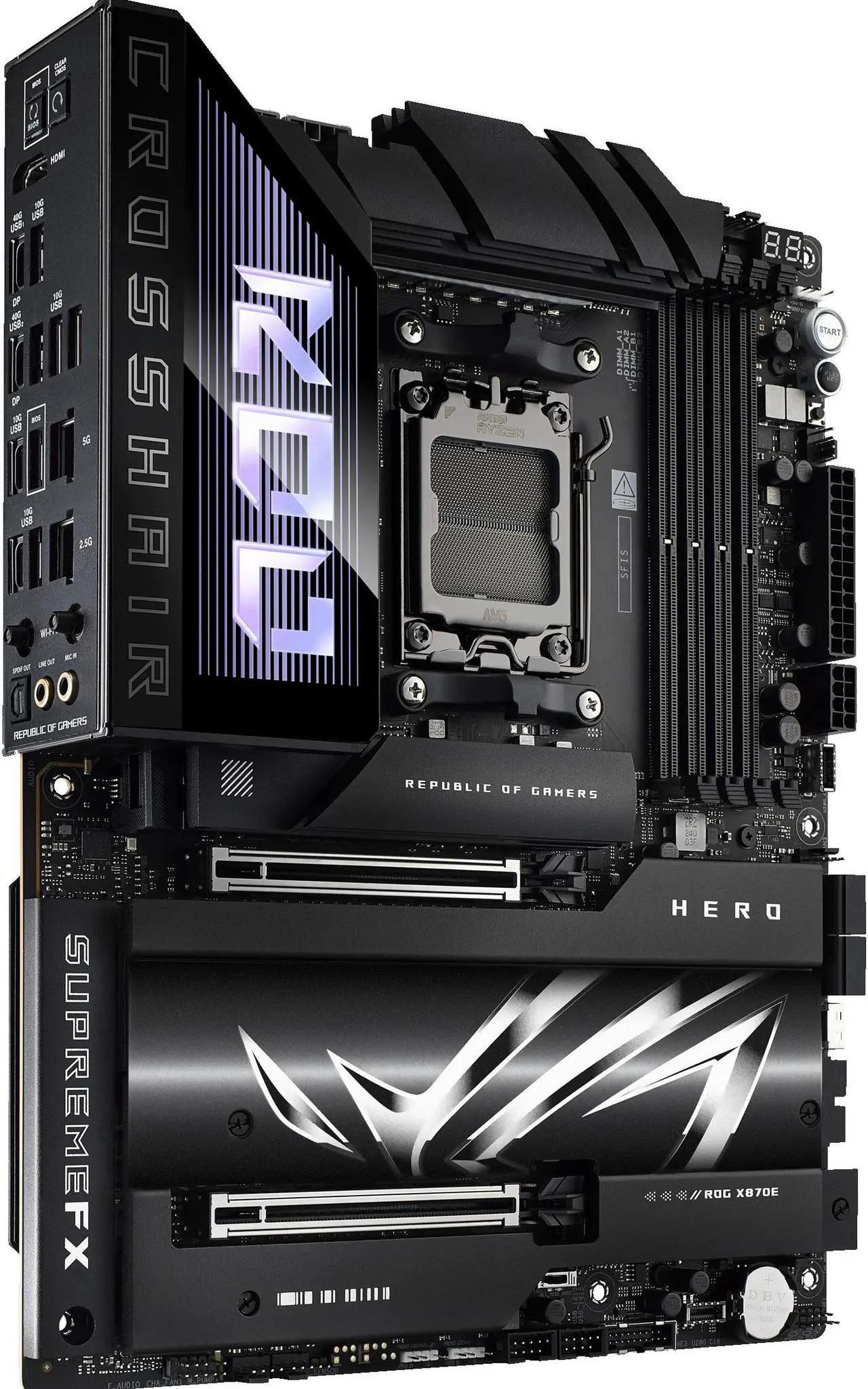 ASUS ROG CROSSHAIR X870E HERO WIFI7 AMD AM5 ATX DDR5 Desktop Motherboard