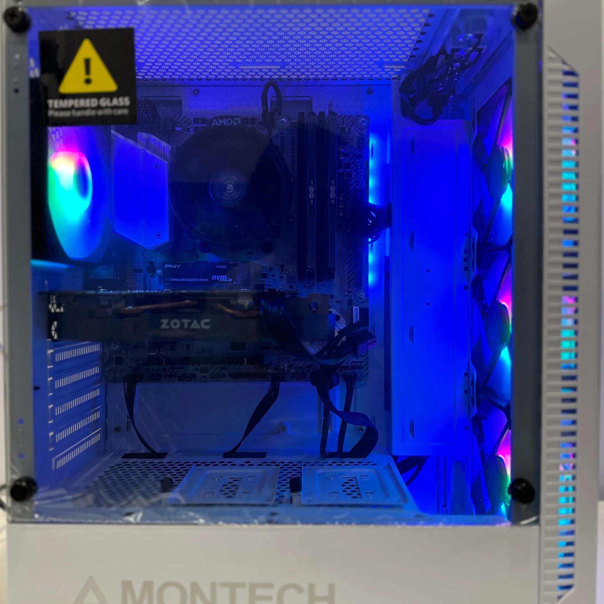 🪁 Starter Gaming PC🪁-Nvidia GTX 1060 6GB-AMD RYZEN Ryzen 3 3100 4/8 CT-16GB DDR4 RAM-512GB NVME
