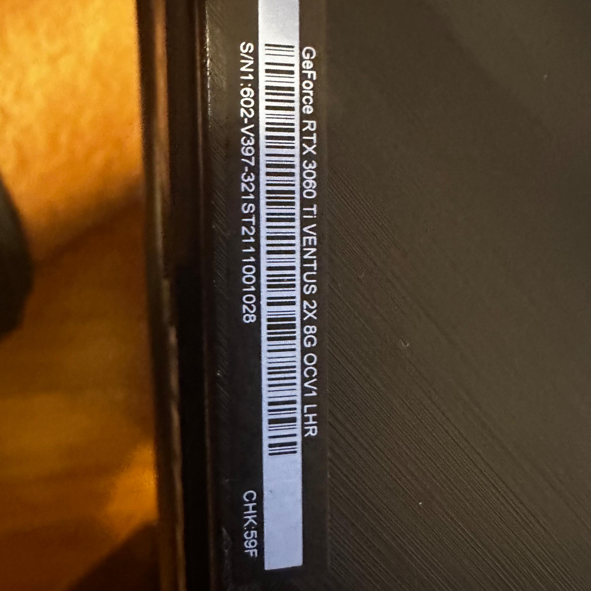 MSI GeForce RTX 3060Ti Ventux 2X OCV1 LHR